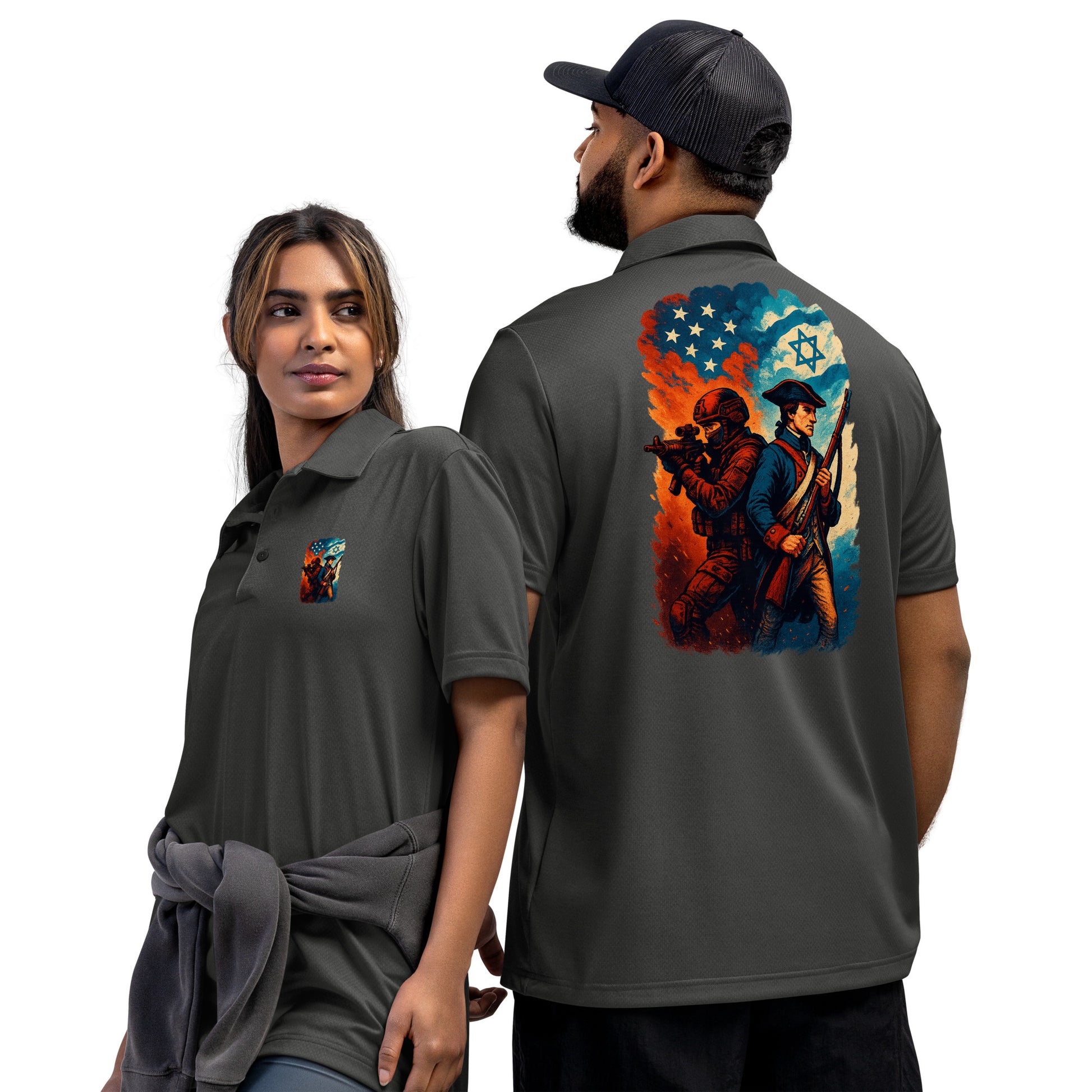 Defenders Across Generations Adidas Space - Dyed Polo Shirt - American Zionist