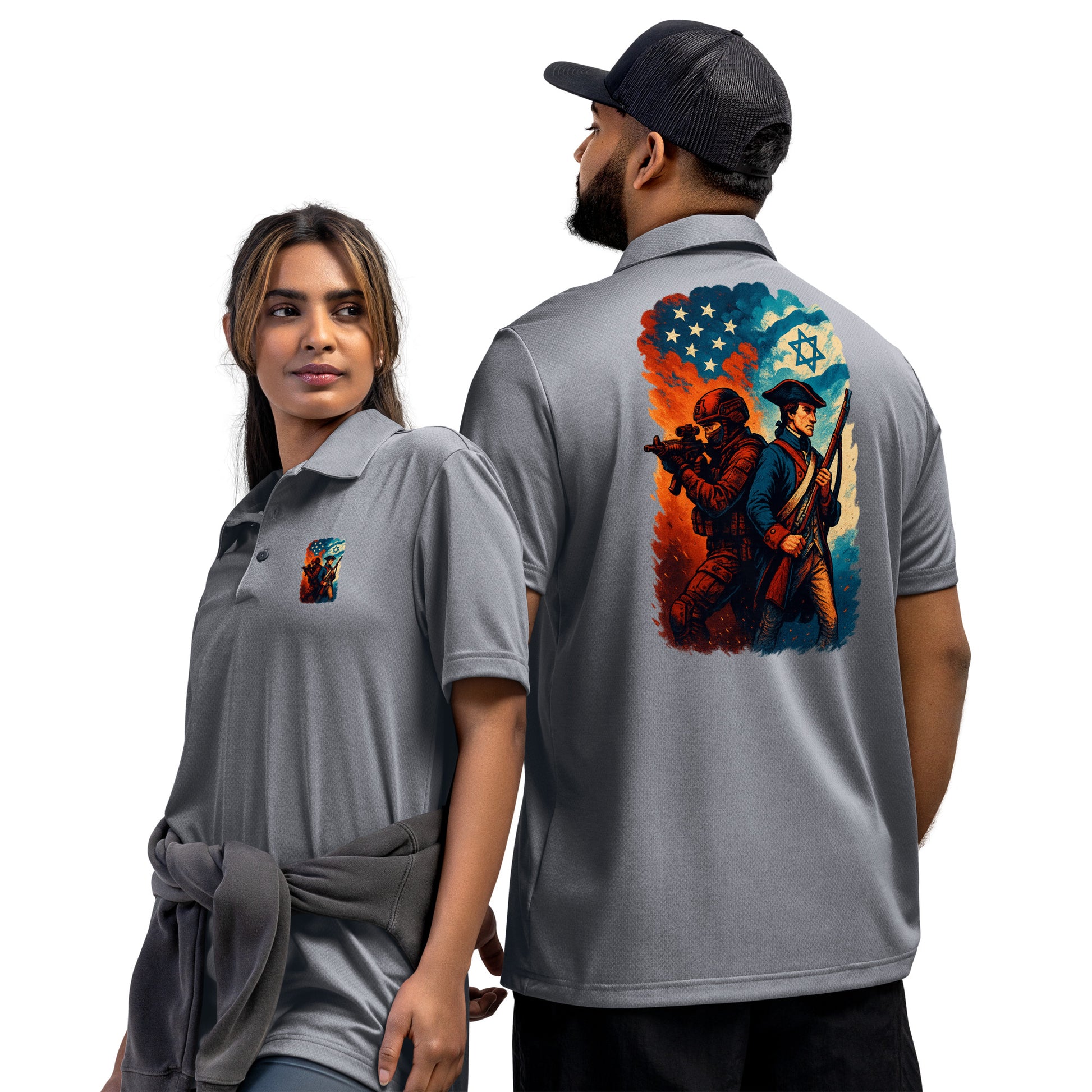Defenders Across Generations Adidas Space - Dyed Polo Shirt - American Zionist