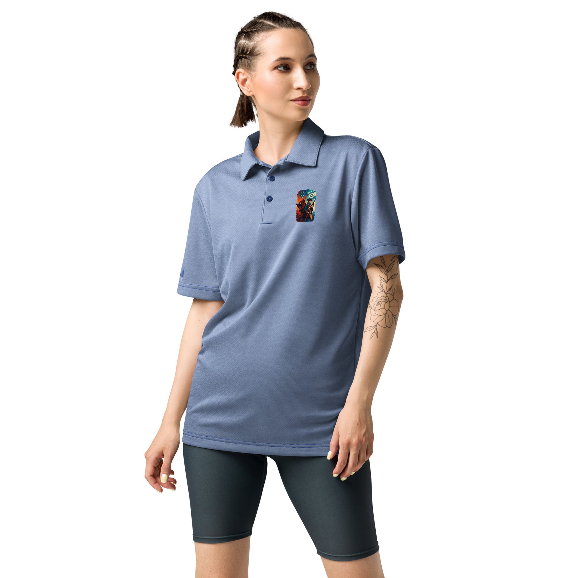 Defenders Across Generations Adidas Space - Dyed Polo Shirt - American Zionist