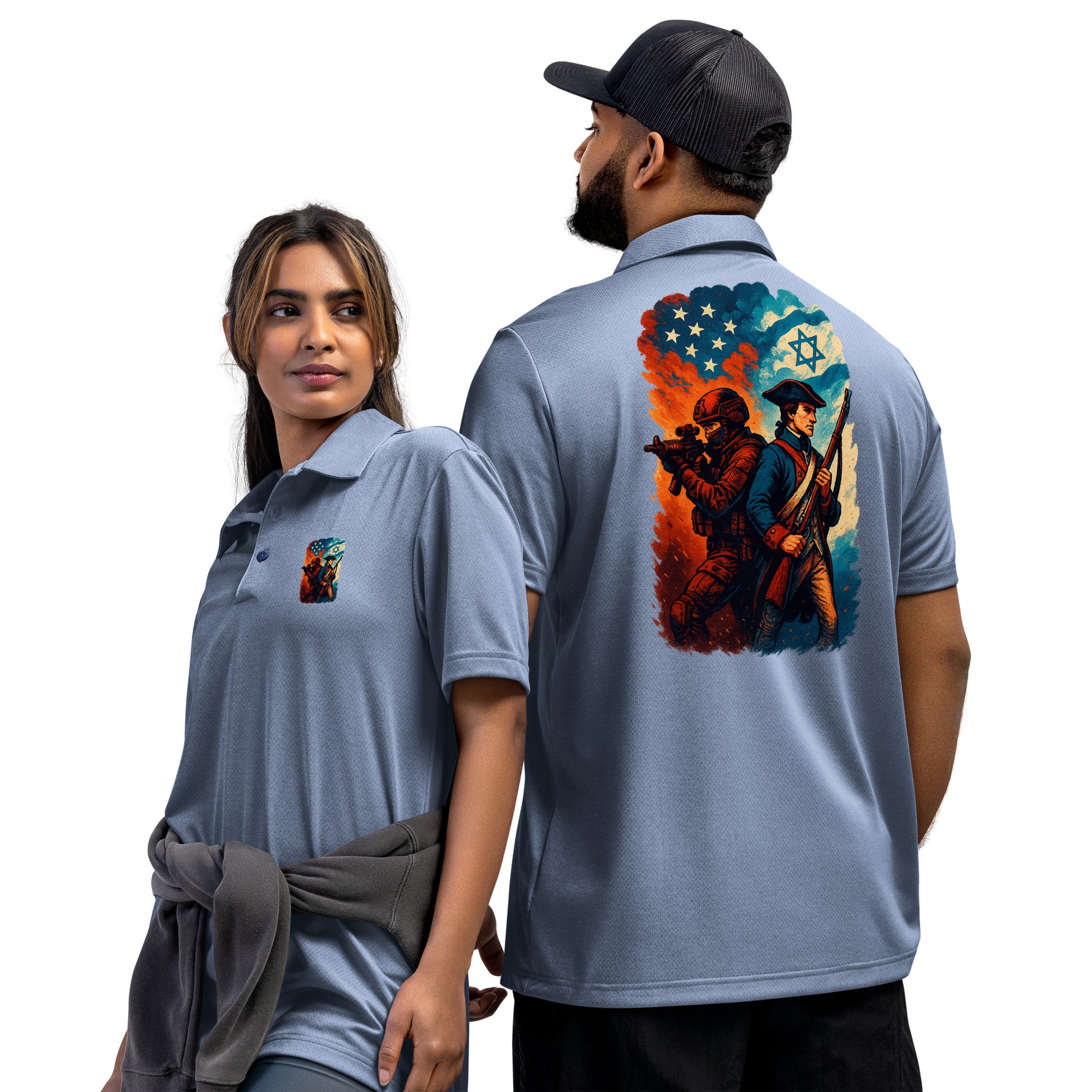 Defenders Across Generations Adidas Space - Dyed Polo Shirt - American Zionist