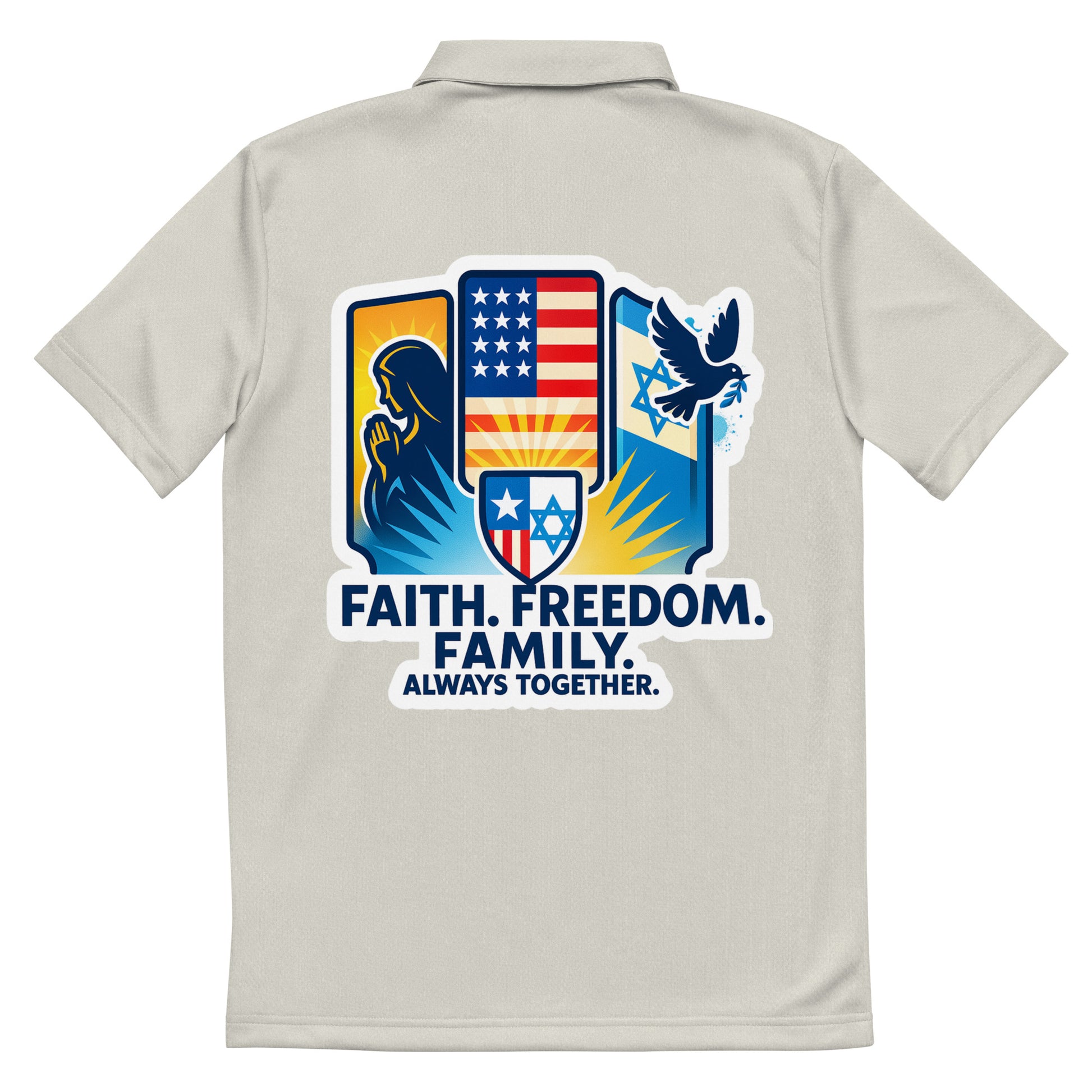 Faith Freedom Family Adidas Space - Dyed Polo Shirt - American Zionist