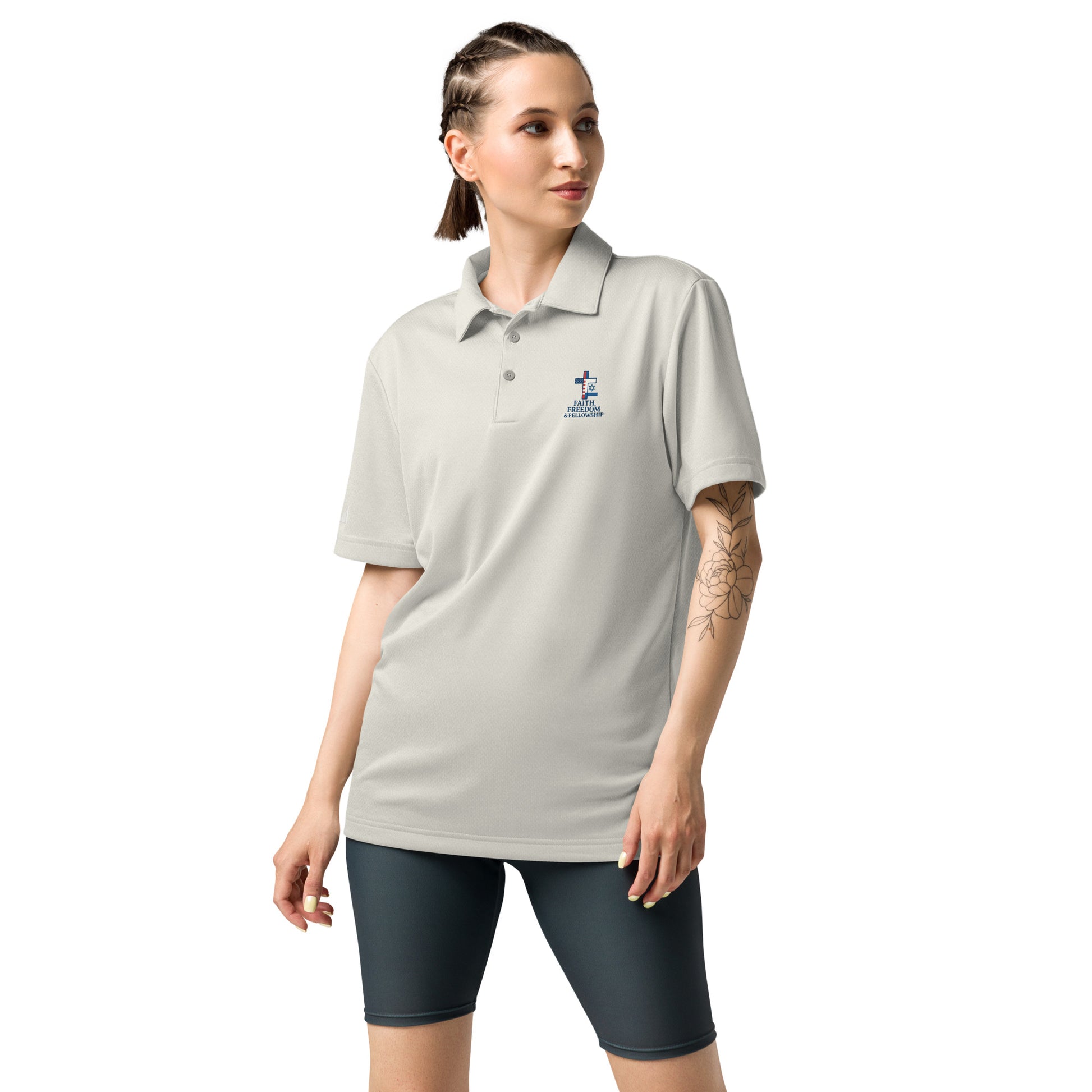 Faith Freedom Fellowship Adidas Space - Dyed Polo - American Zionist