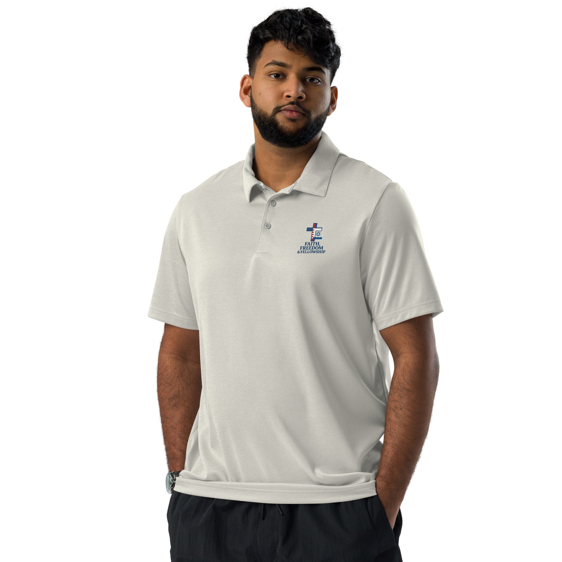 Faith Freedom Fellowship Adidas Space - Dyed Polo - American Zionist