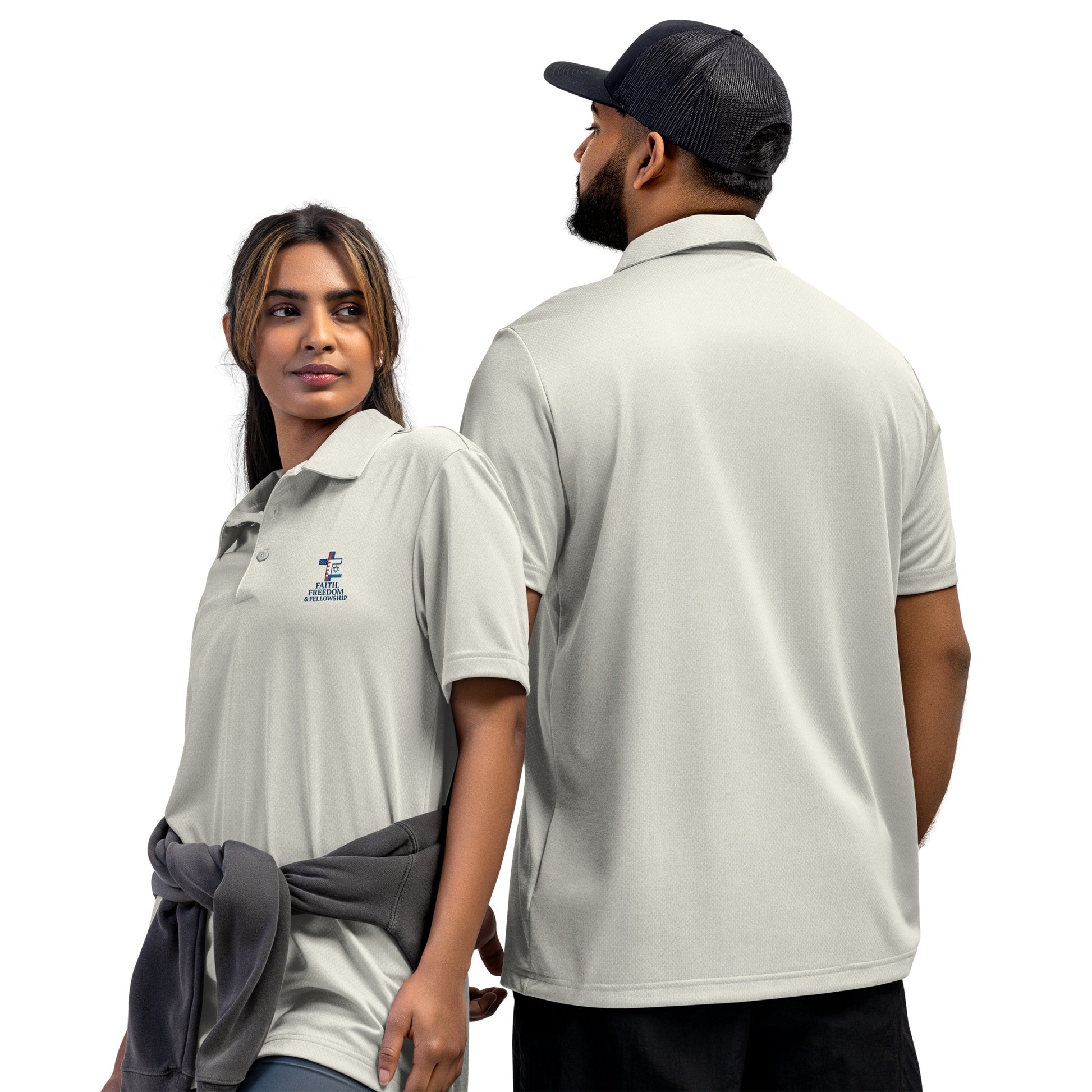 Faith Freedom Fellowship Adidas Space - Dyed Polo - American Zionist