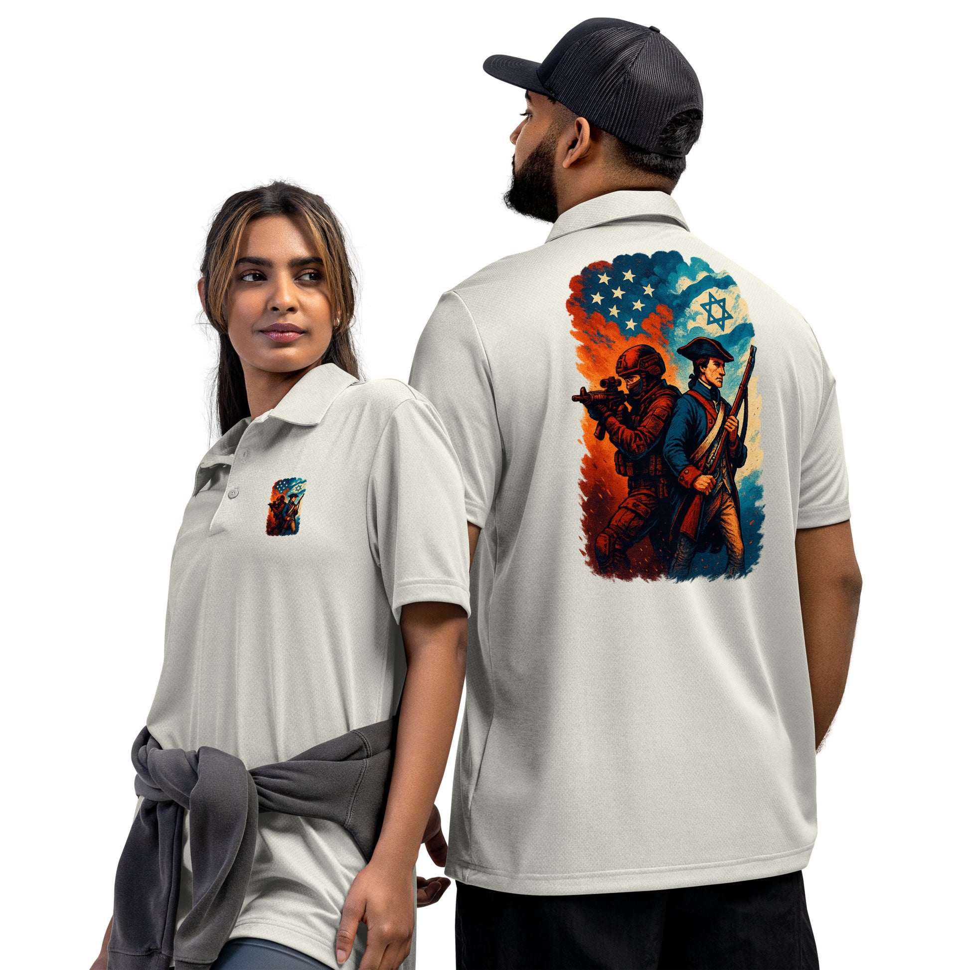 Defenders Across Generations Adidas Space - Dyed Polo Shirt - American Zionist