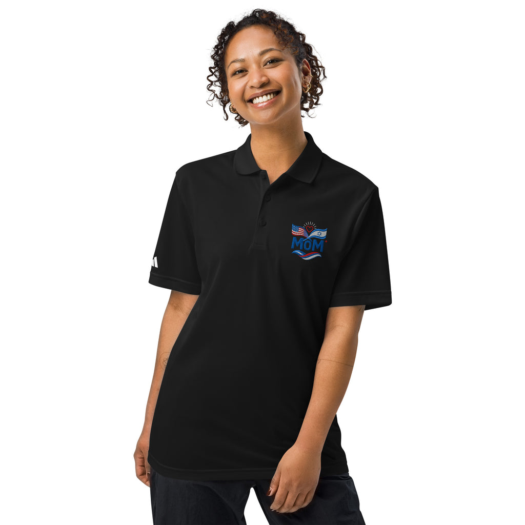 Patriotic Mom Adidas Sport Polo - American Zionist