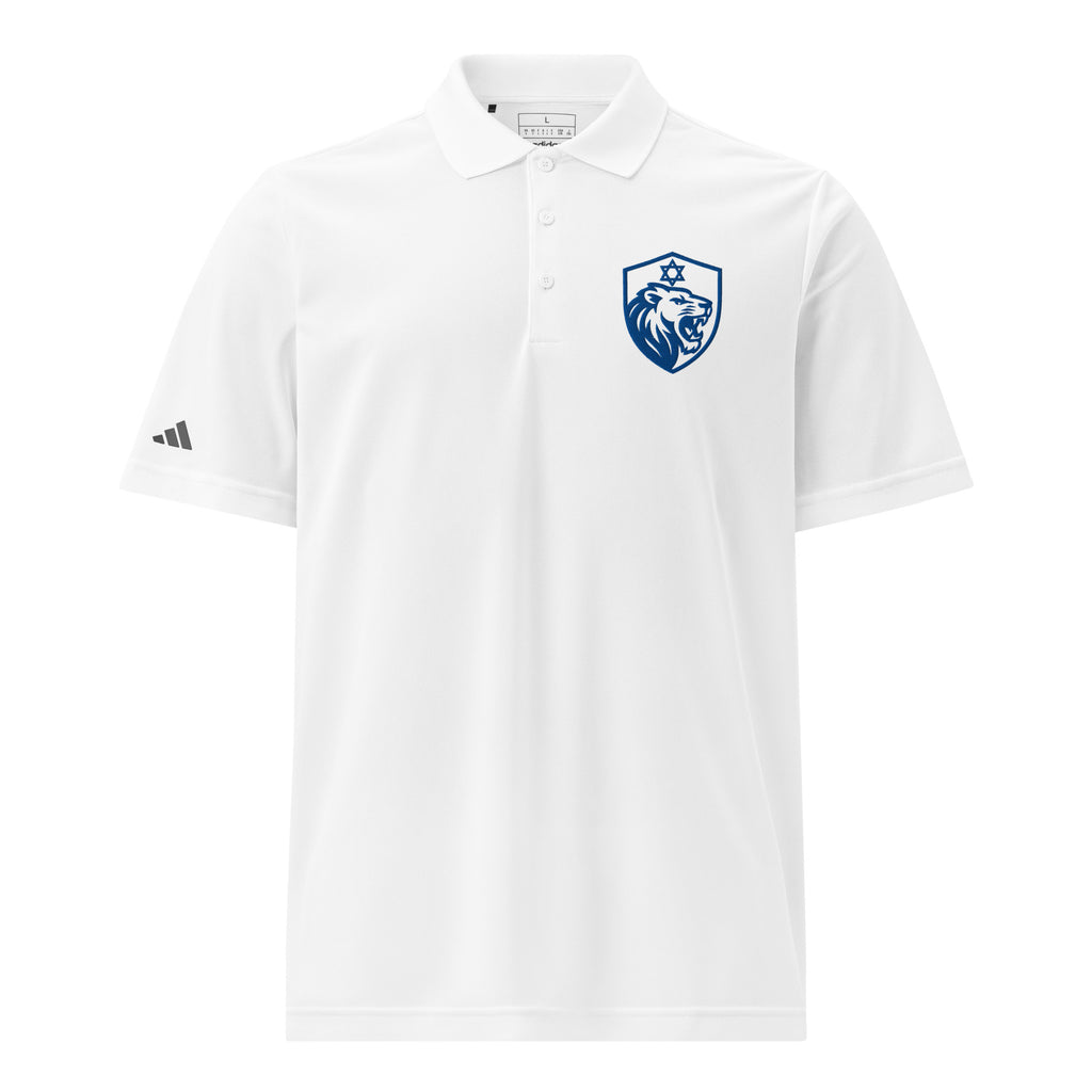 Lion Shield Of Israel Embroidery Adidas Sport Polo - American Zionist