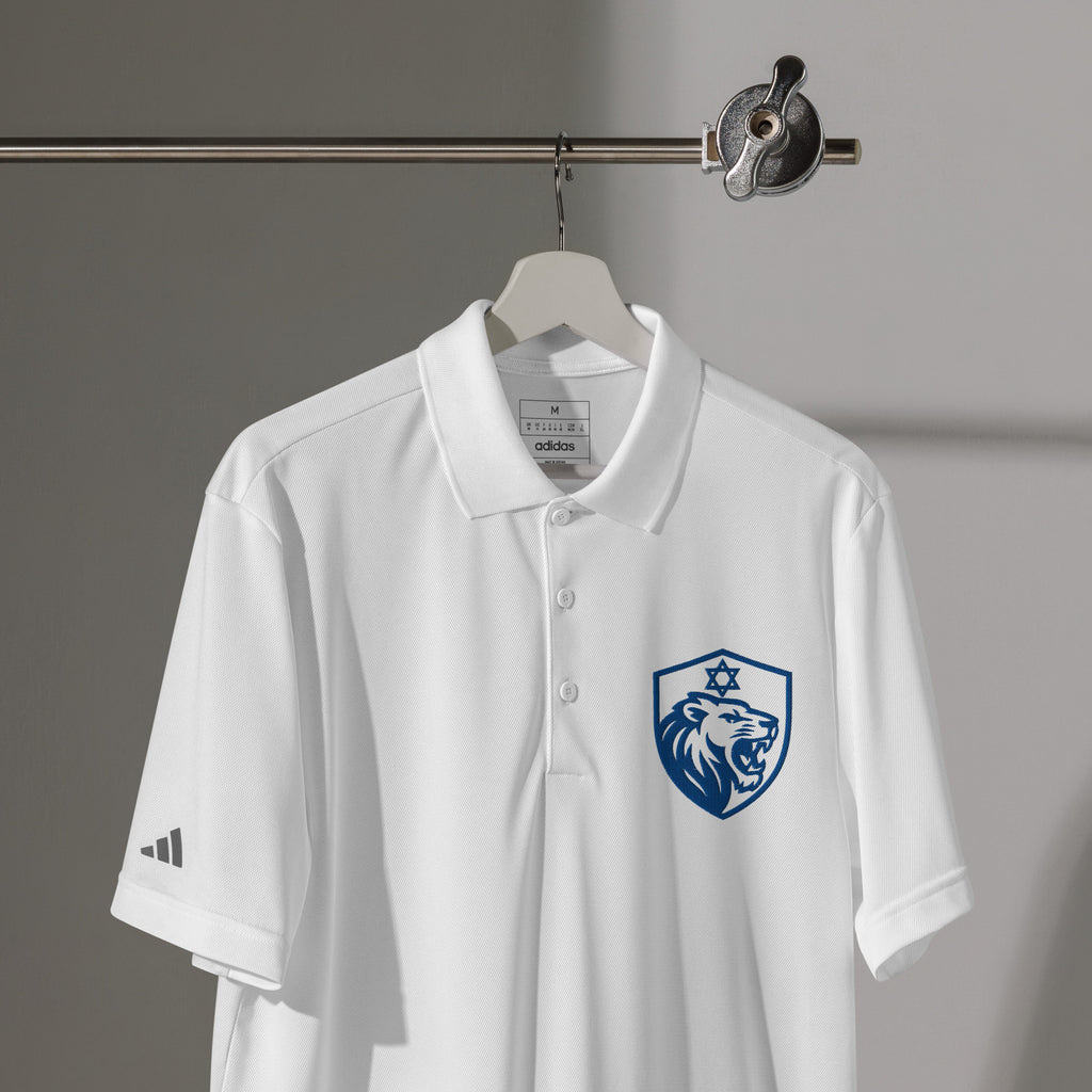 Lion Shield Of Israel Embroidery Adidas Sport Polo - American Zionist