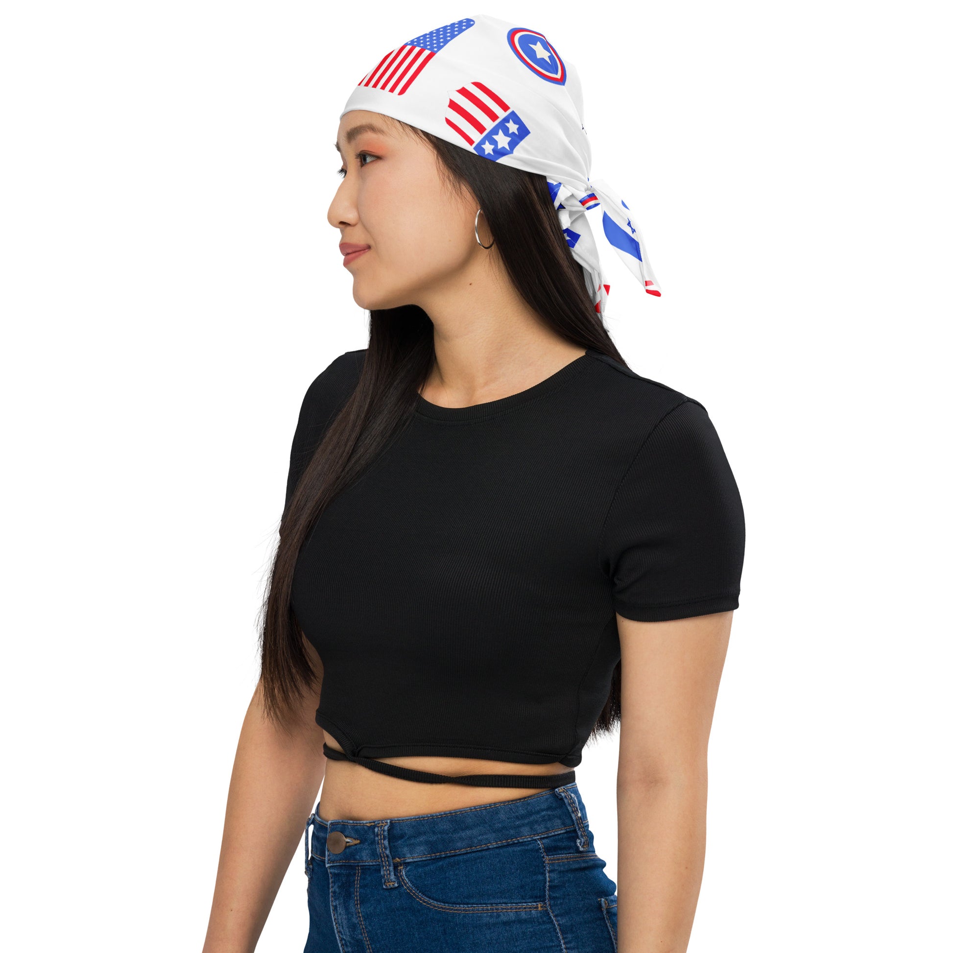 Zionist Heart Pattern All - Over Print Bandana - American Zionist