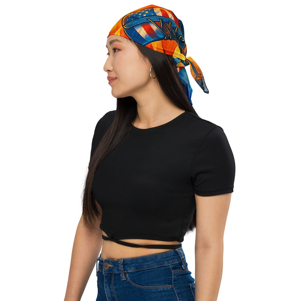 Two Flags. One Heart All - Over Print Bandana - American Zionist