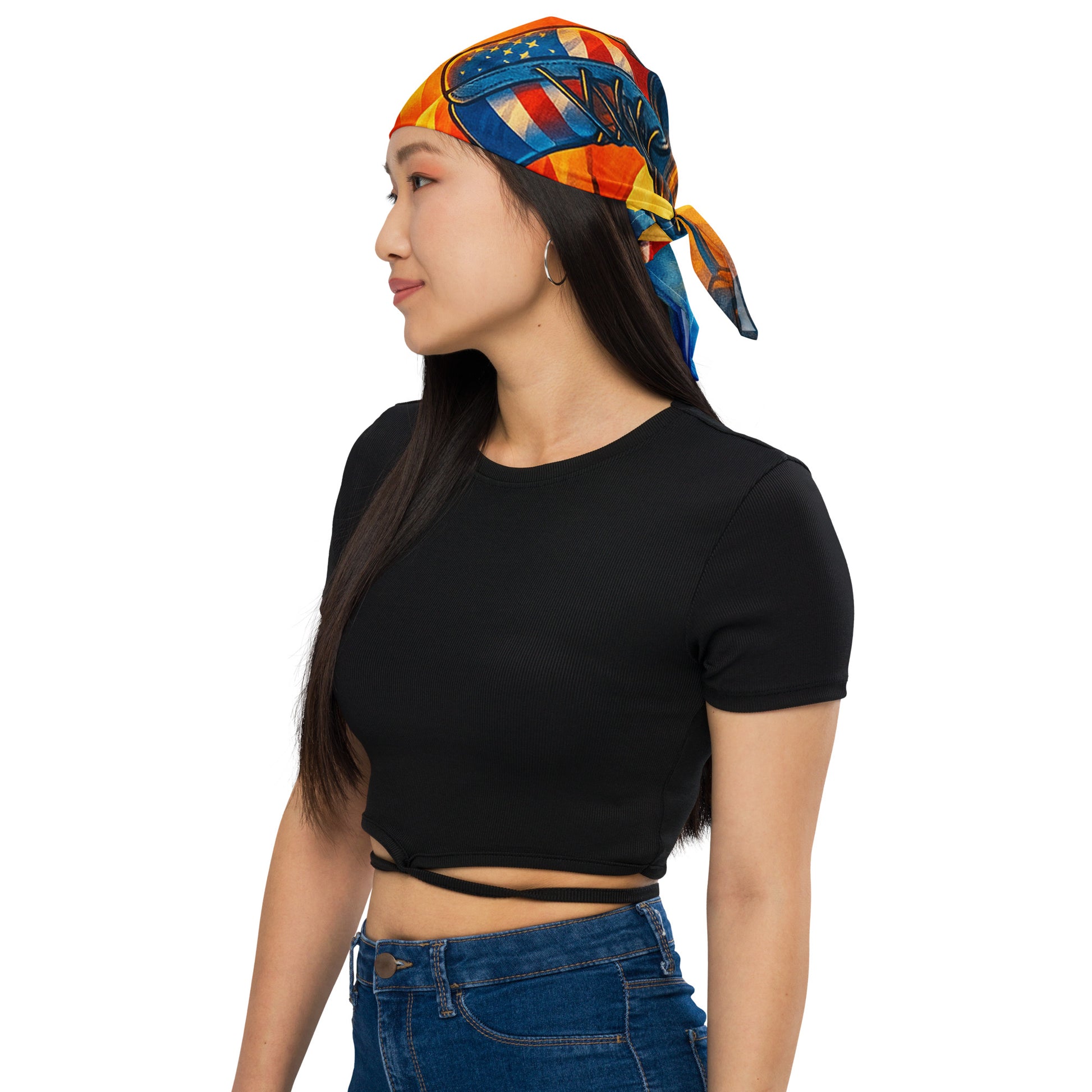 Two Flags. One Heart All - Over Print Bandana - American Zionist