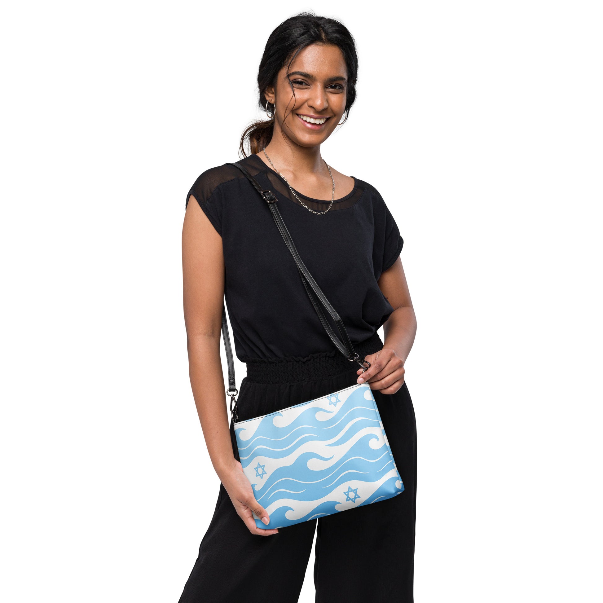 Waves of the Land All - Over Print Crossbody Bag - American Zionist