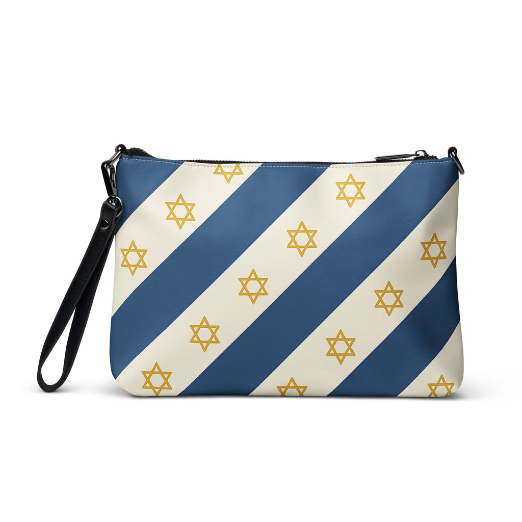 Israel Regalia Stripe All - Over Print Crossbody Bag - American Zionist