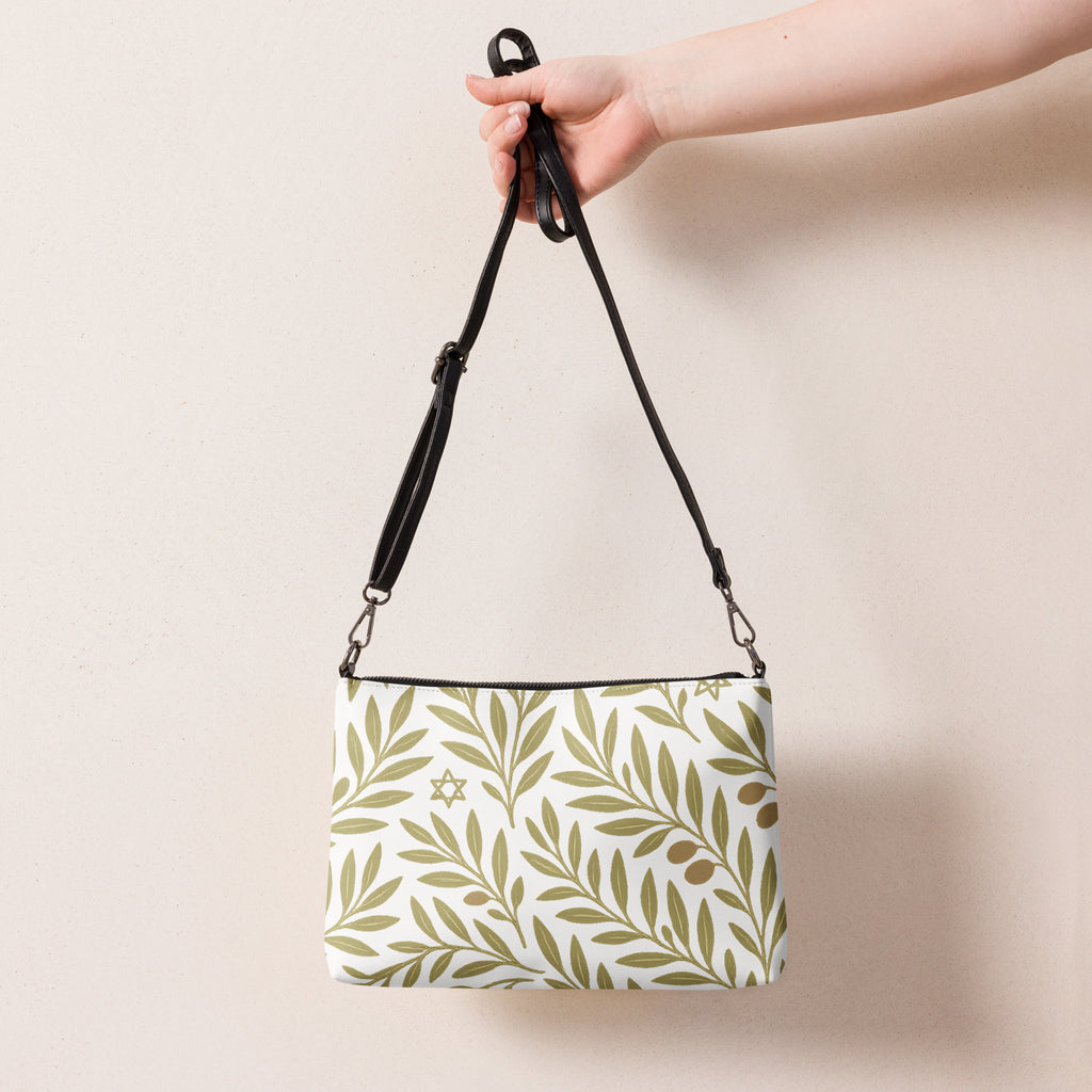 Olive Bloom All - Over Print Crossbody Bag - American Zionist