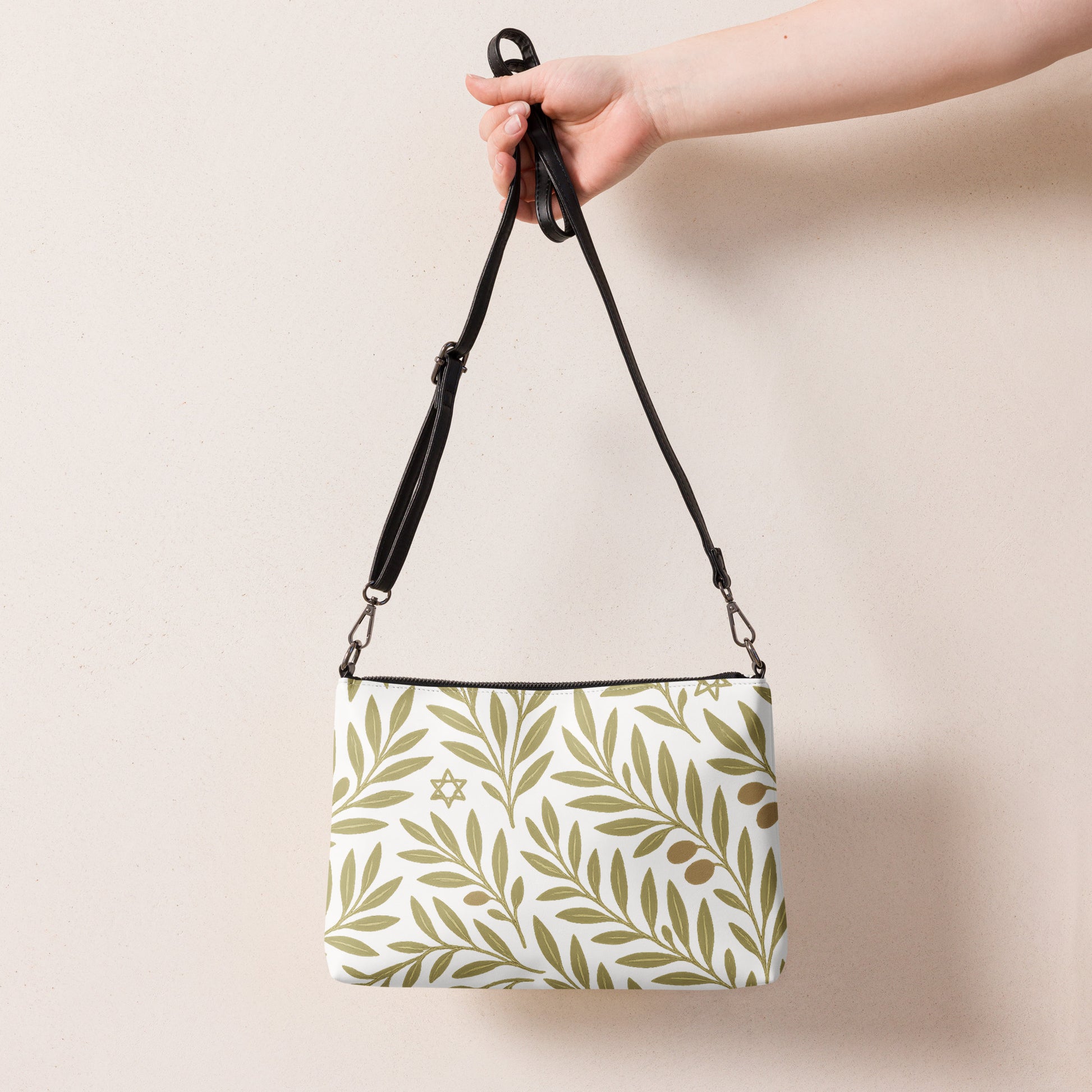 Olive Bloom All - Over Print Crossbody Bag - American Zionist