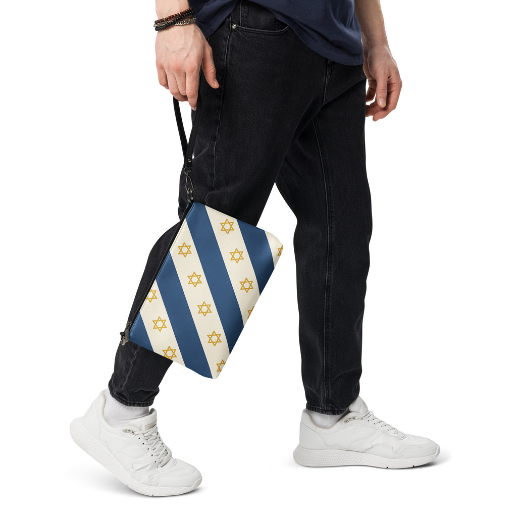 Israel Regalia Stripe All - Over Print Crossbody Bag - American Zionist