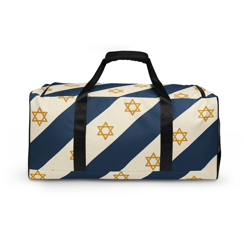 Israel Regalia Stripe All - Over Print Duffle Bag - American Zionist