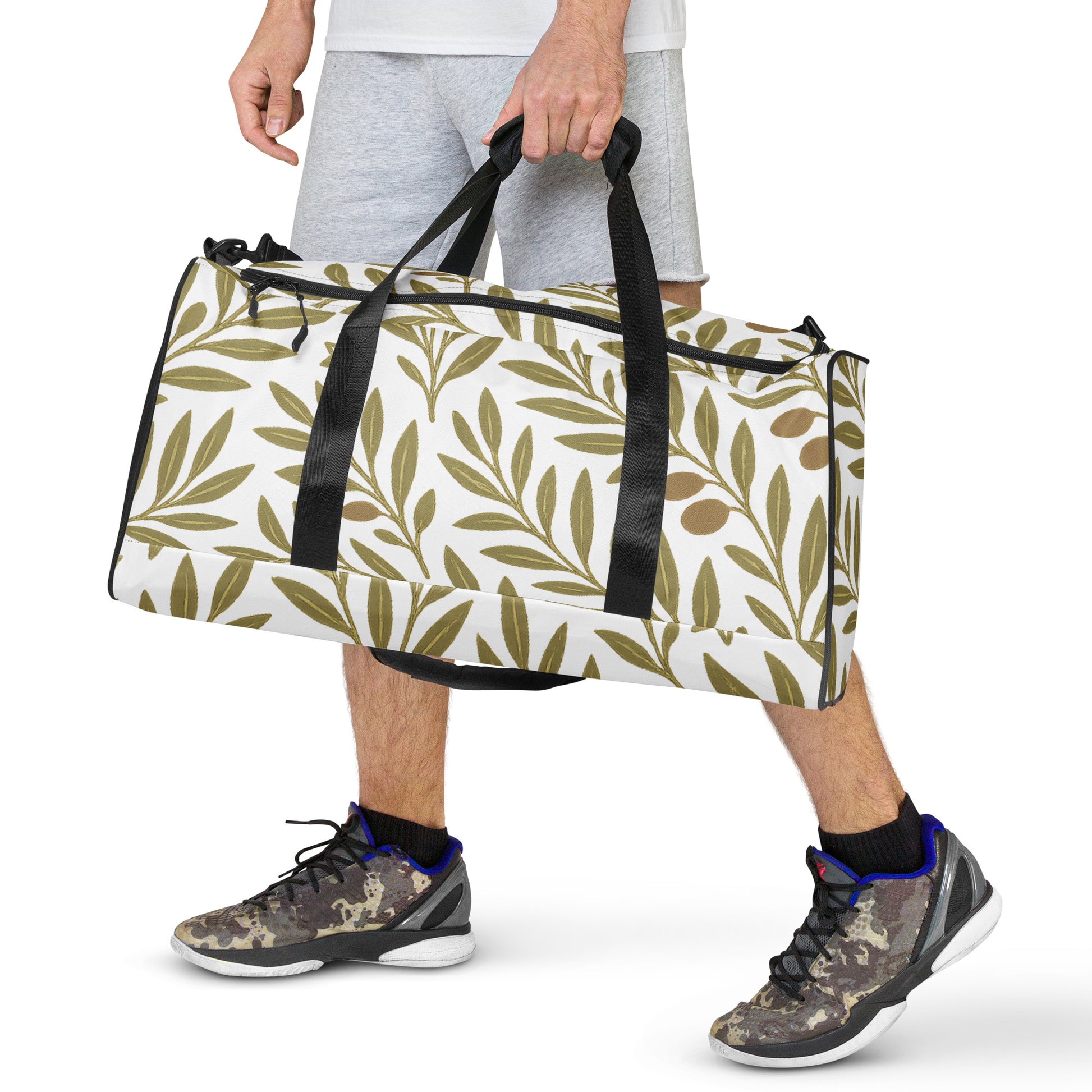 Olive Bloom All - Over Print Duffle Bag - American Zionist