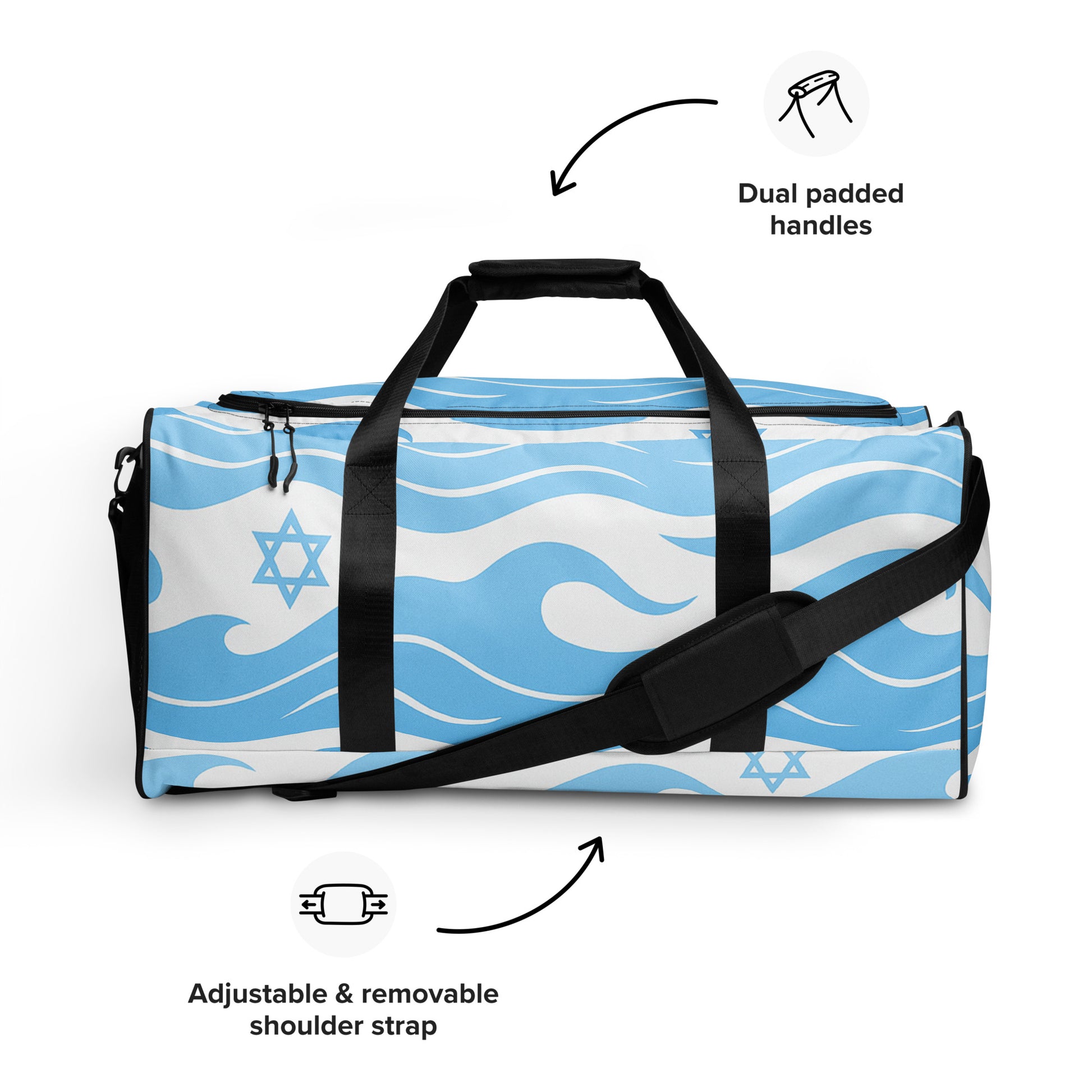 Waves of the Land All - Over Print Duffle Bag - American Zionist