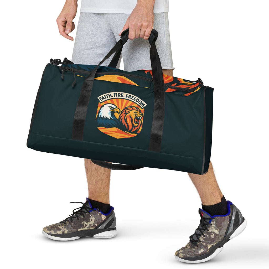 Lions Eagles Rise All - Over Print Duffle Bag - American Zionist