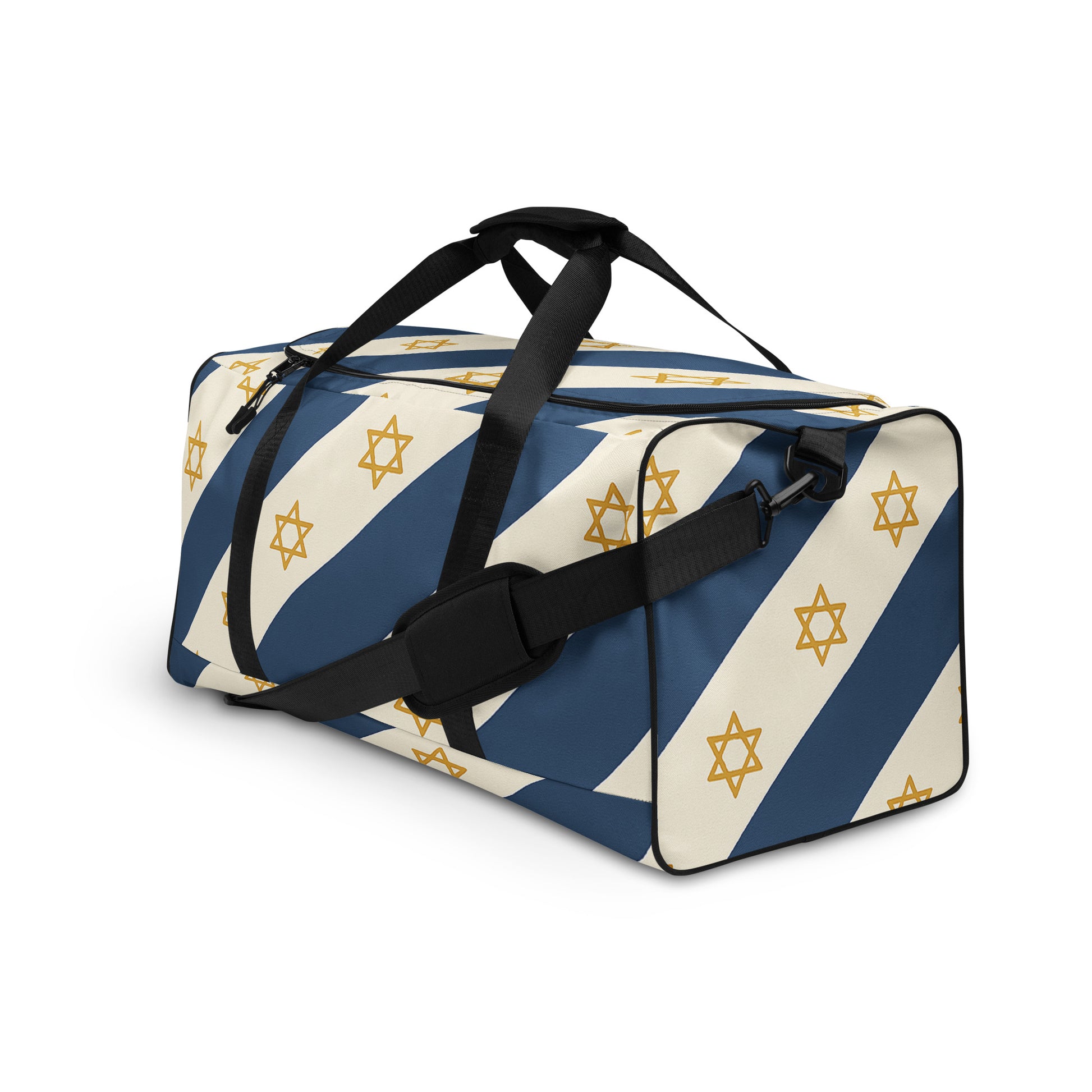 Israel Regalia Stripe All - Over Print Duffle Bag - American Zionist