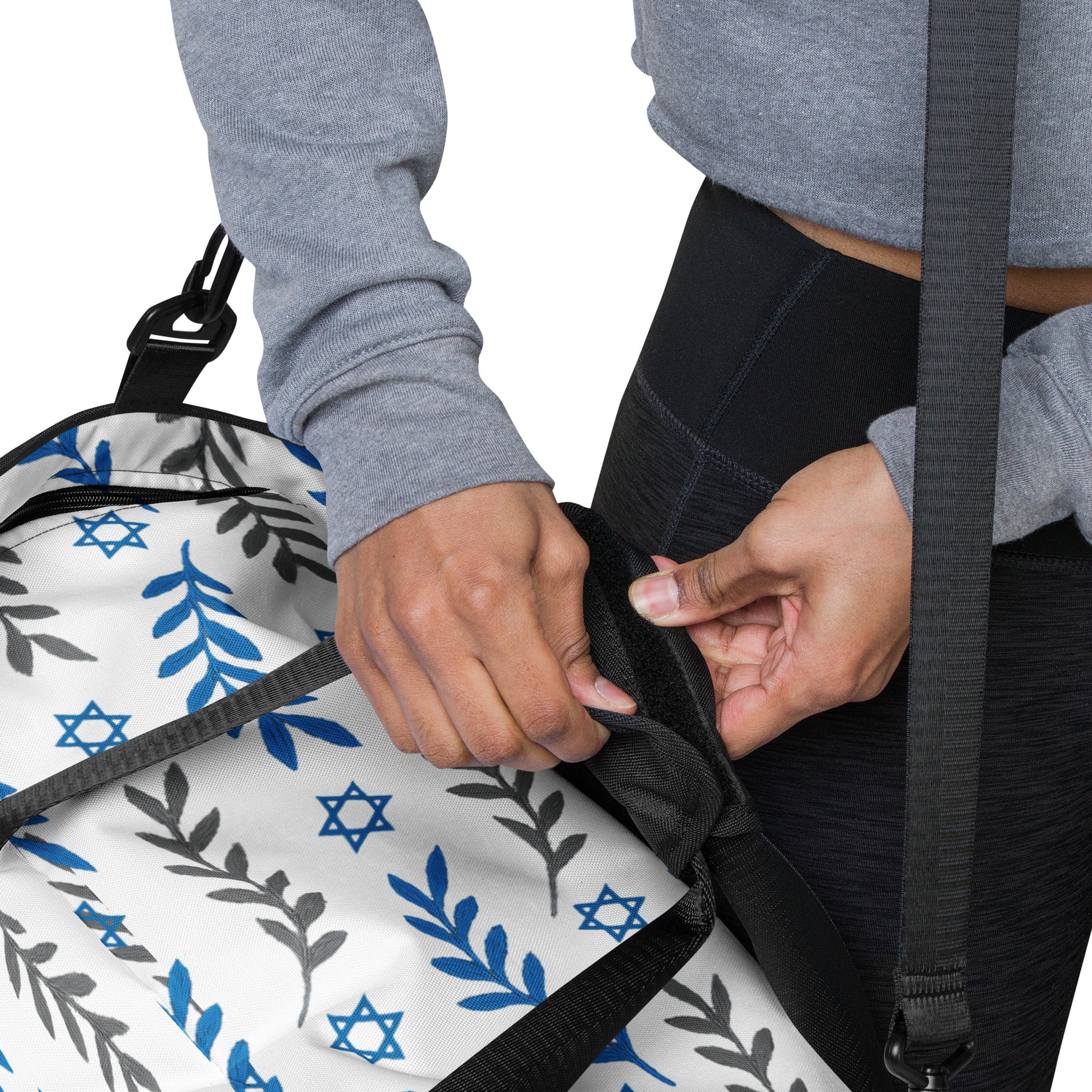 Olive and Shield All - Over Print Duffle Bag - American Zionist