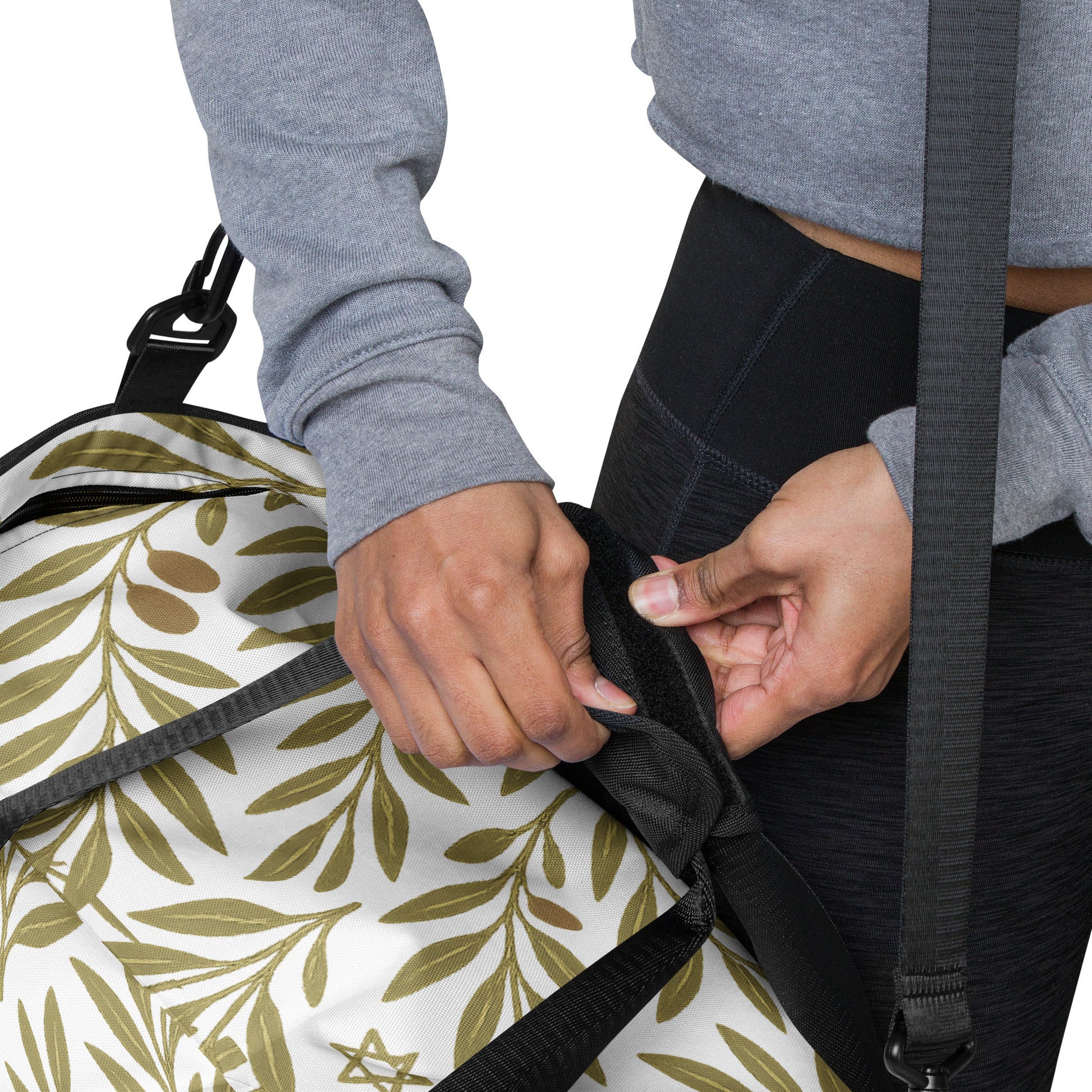 Olive Bloom All - Over Print Duffle Bag - American Zionist