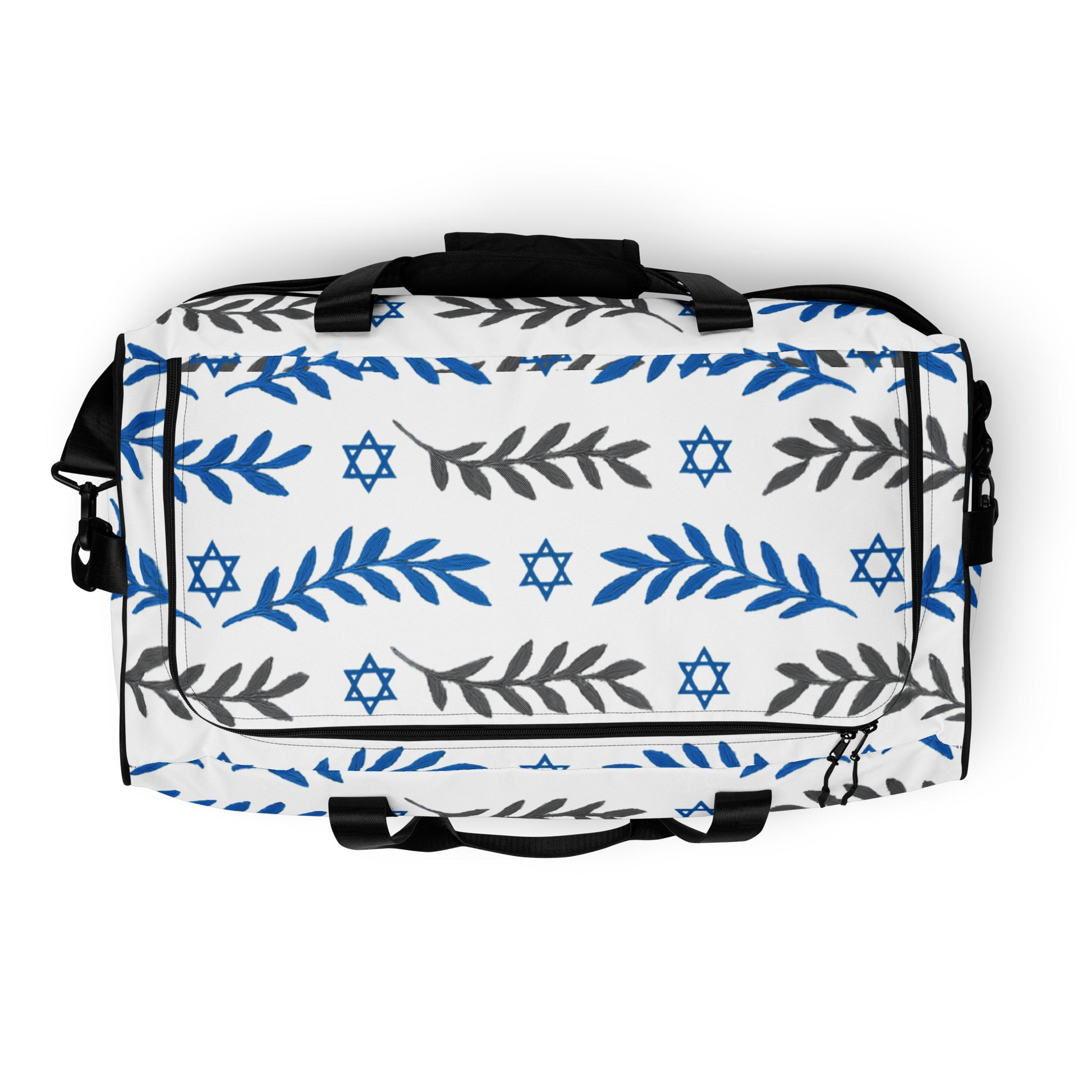 Olive and Shield All - Over Print Duffle Bag - American Zionist