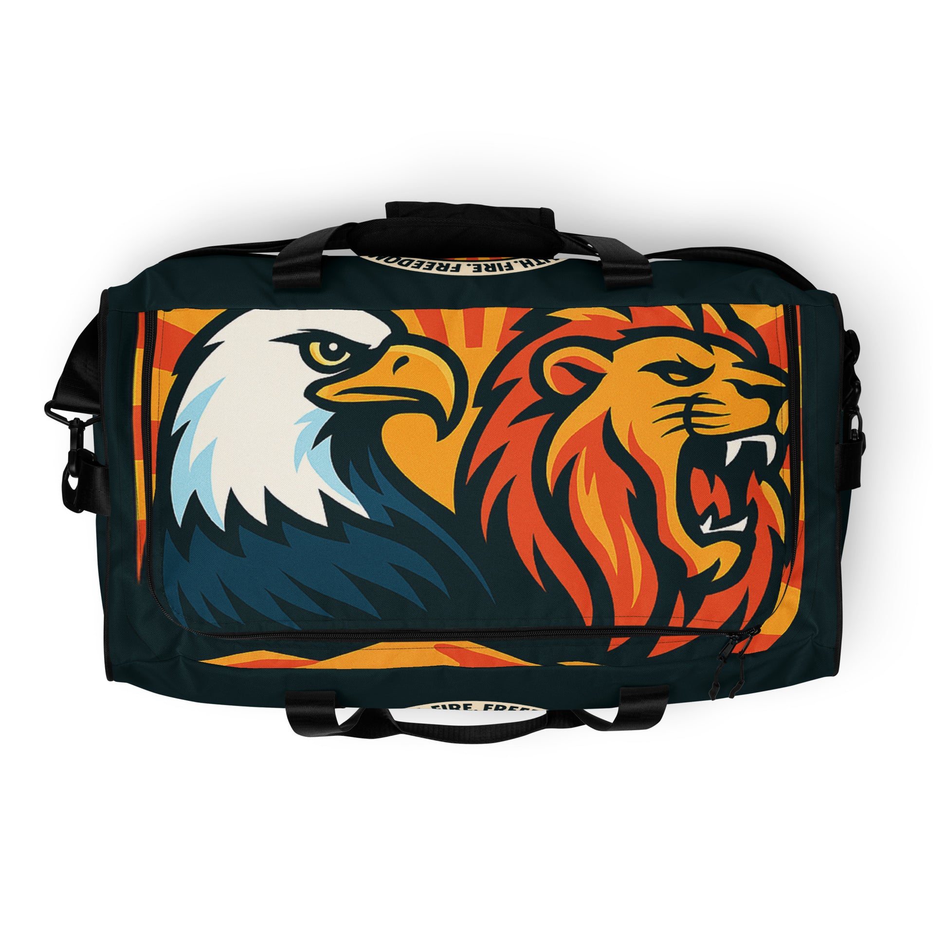 Lions Eagles Rise All - Over Print Duffle Bag - American Zionist