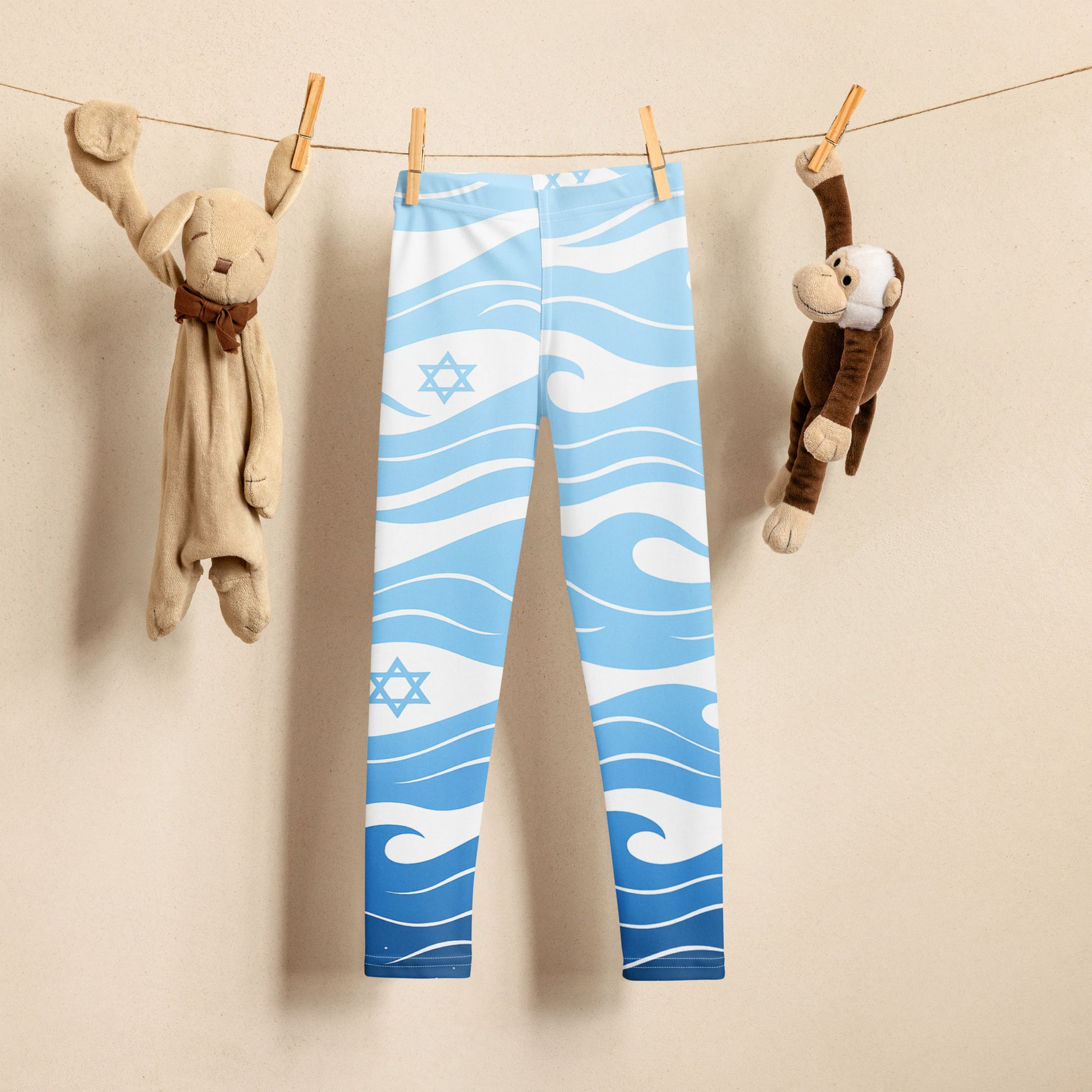 Waves of the Land All - Over Print Kids Leggings - American Zionist