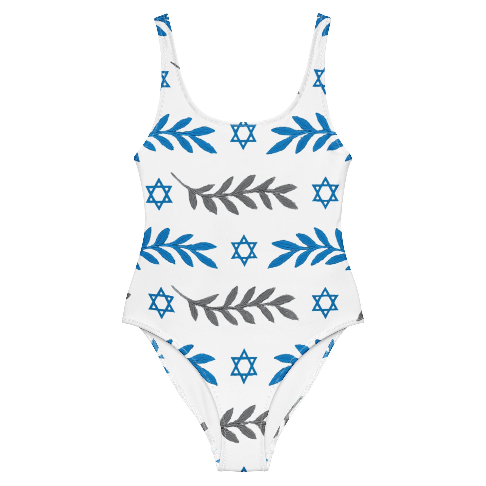 Olive and Shield All - Over Print One - Piece Swimsuit - American Zionist