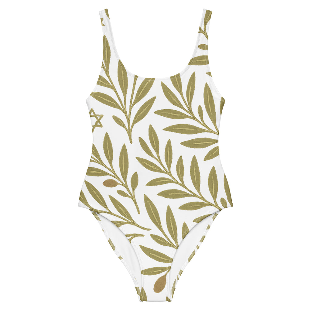 Olive Bloom All - Over Print One - Piece Swimsuit - American Zionist