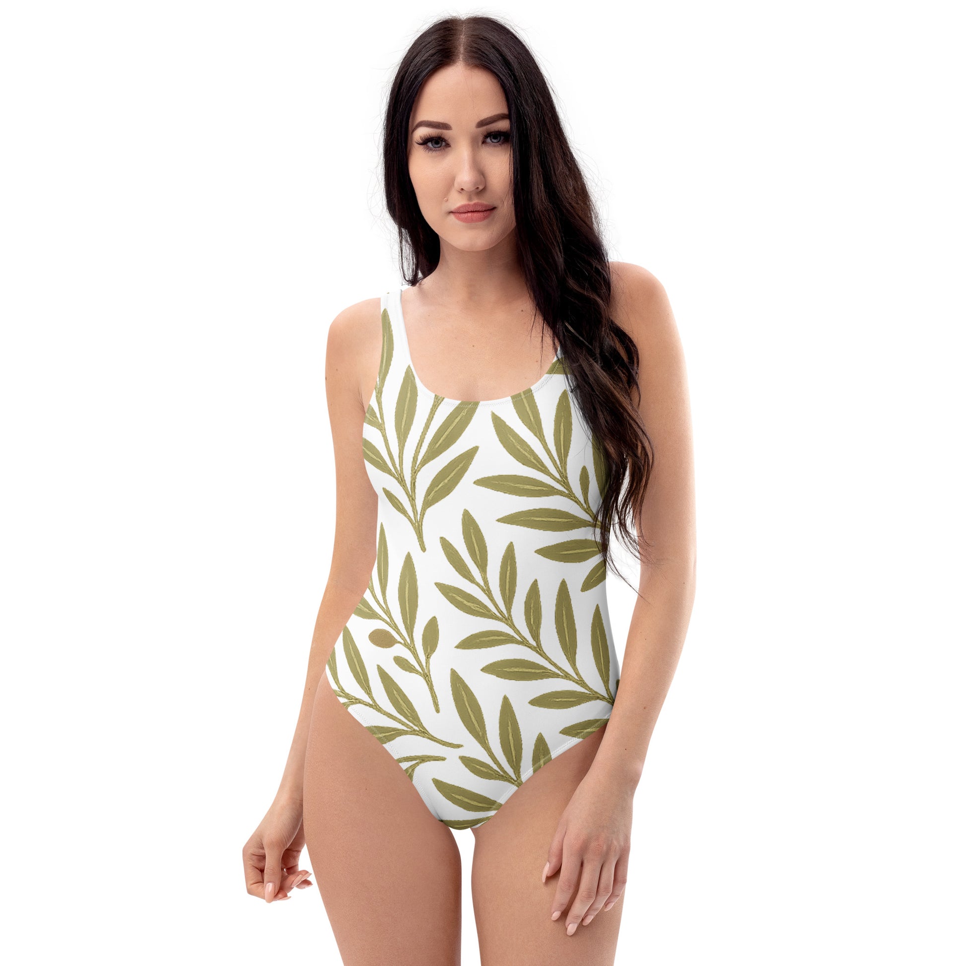 Olive Bloom All - Over Print One - Piece Swimsuit - American Zionist