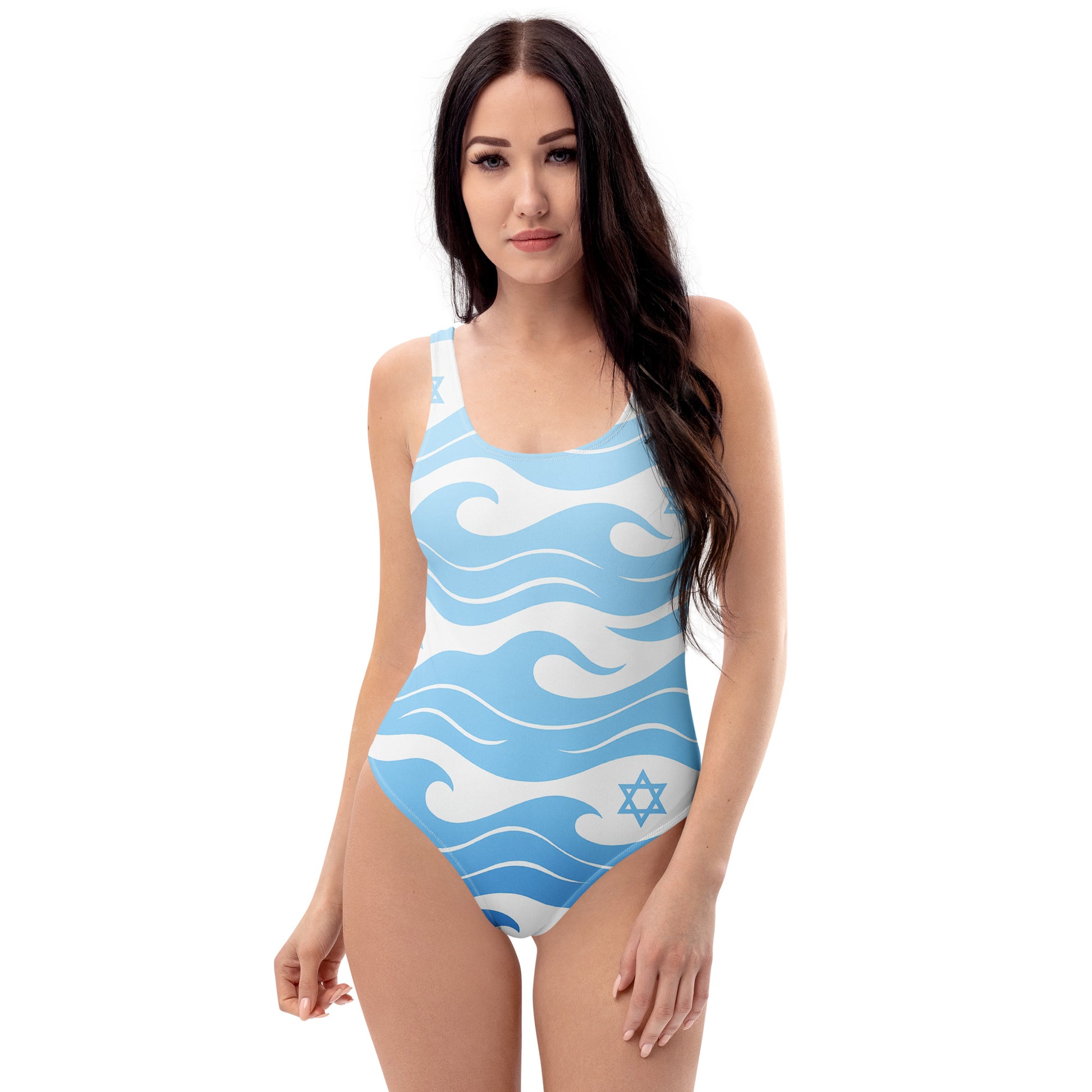 Waves of the Land All - Over Print One - Piece Swimsuit - American Zionist