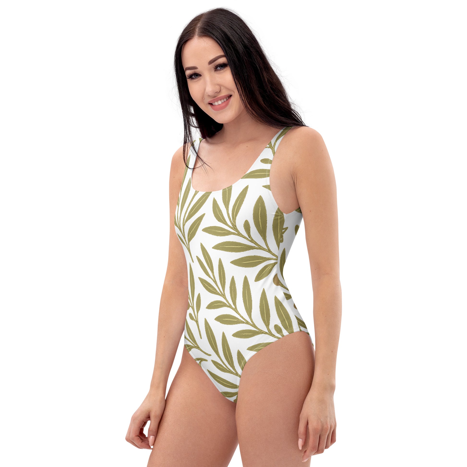 Olive Bloom All - Over Print One - Piece Swimsuit - American Zionist