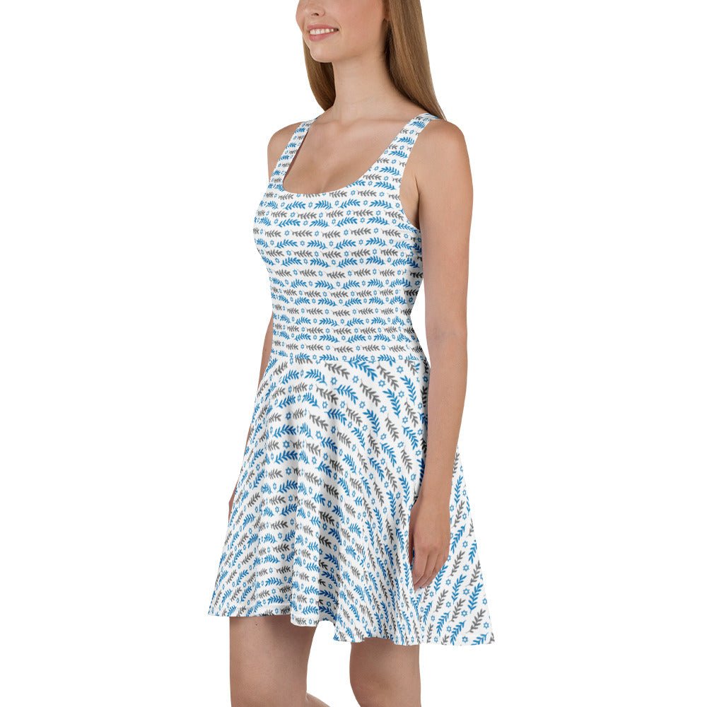 Olive and Shield All - Over Print Skater Dress - American Zionist