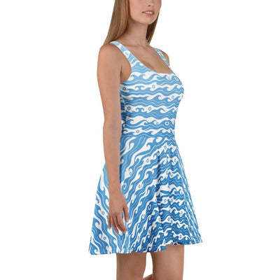 Waves of the Land All - Over Print Skater Dress - American Zionist