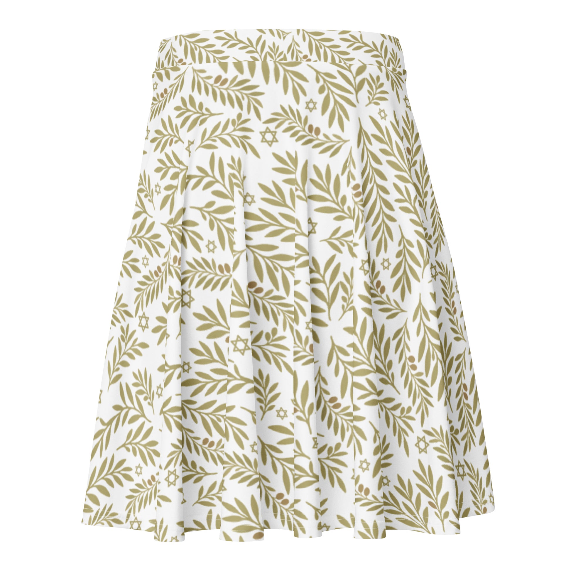 Olive Bloom All - Over Print Skater Skirt - American Zionist