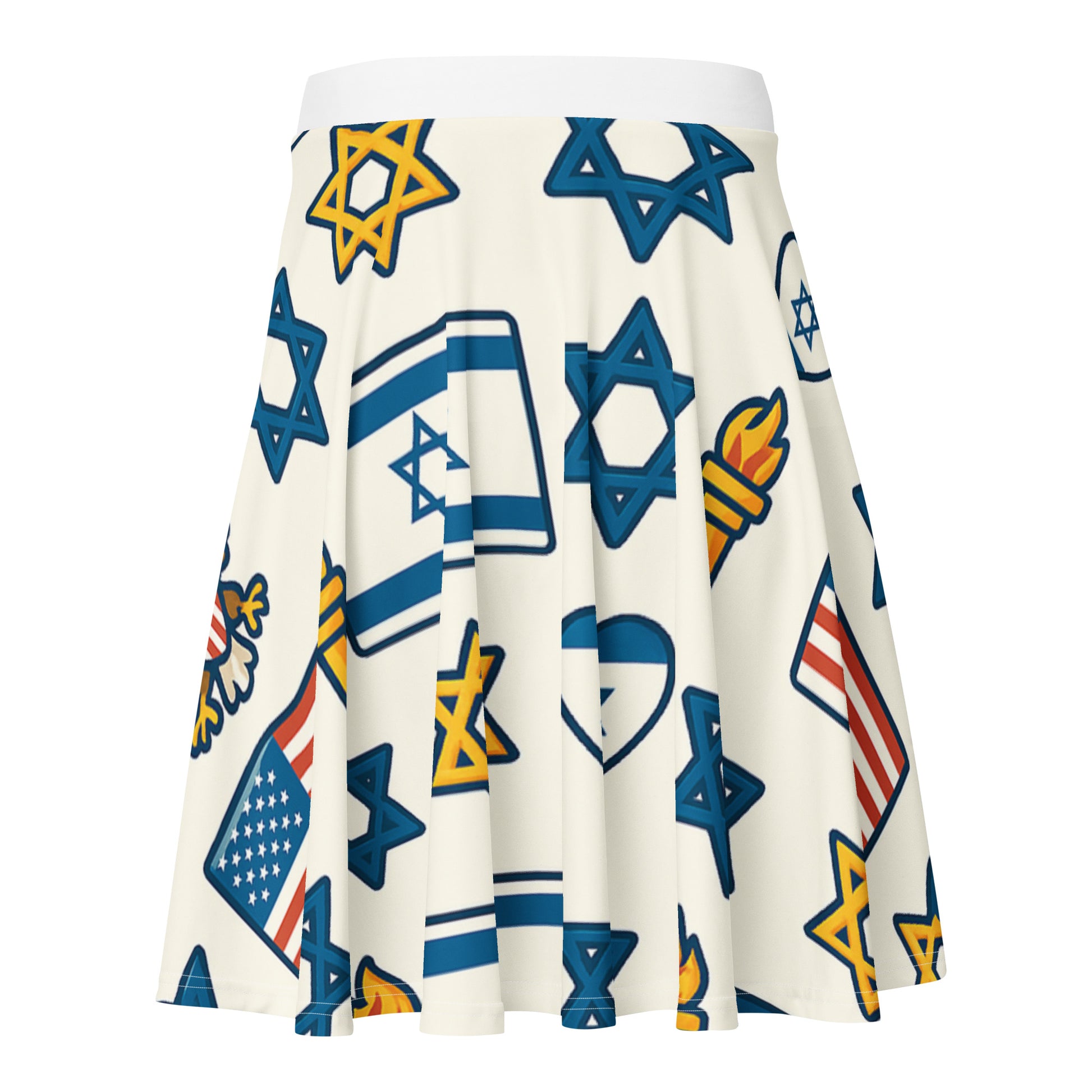 Symbol of Shared Freedom All - Over Print Skater Skirt - American Zionist