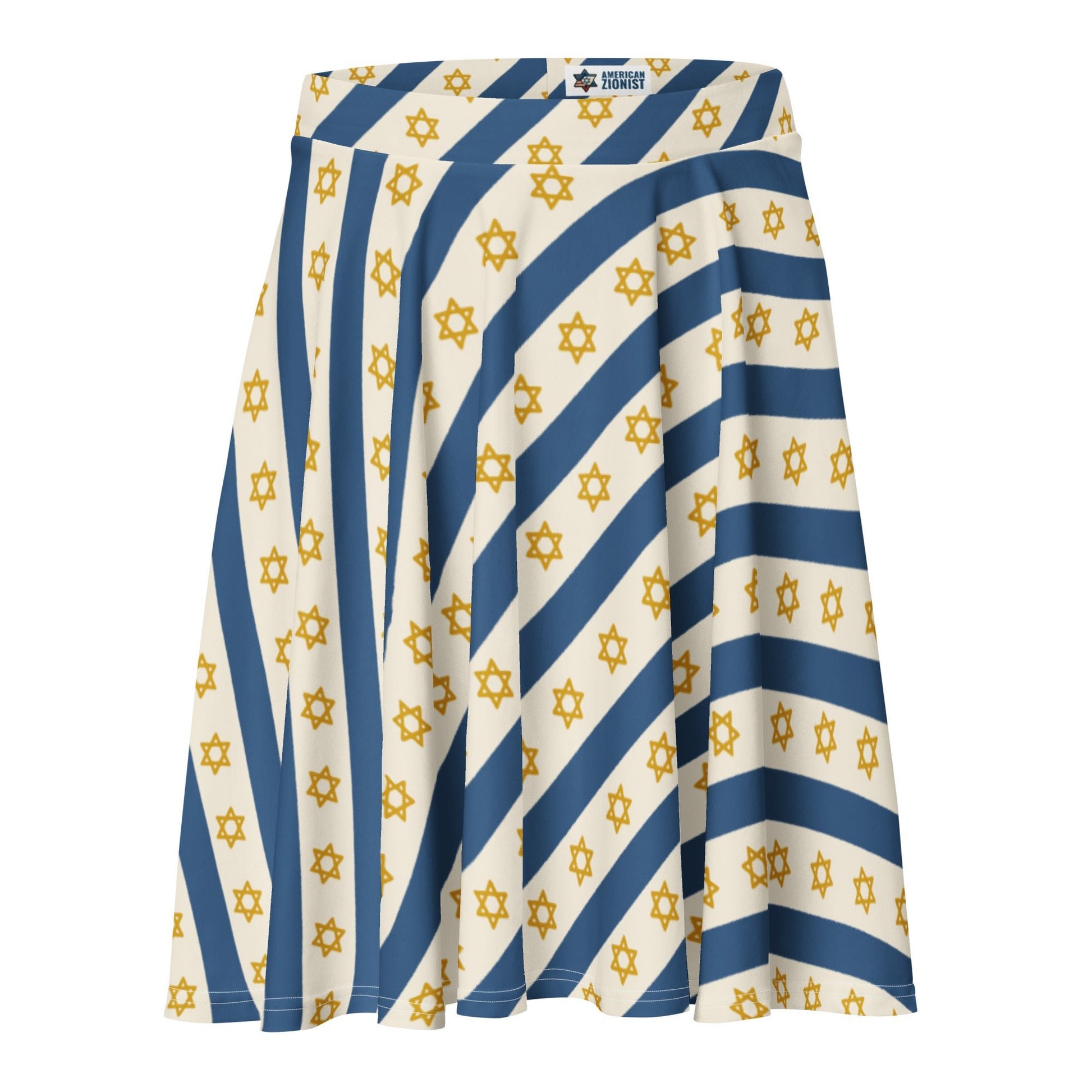 Israel Regalia Stripe All - Over Print Skater Skirt - American Zionist