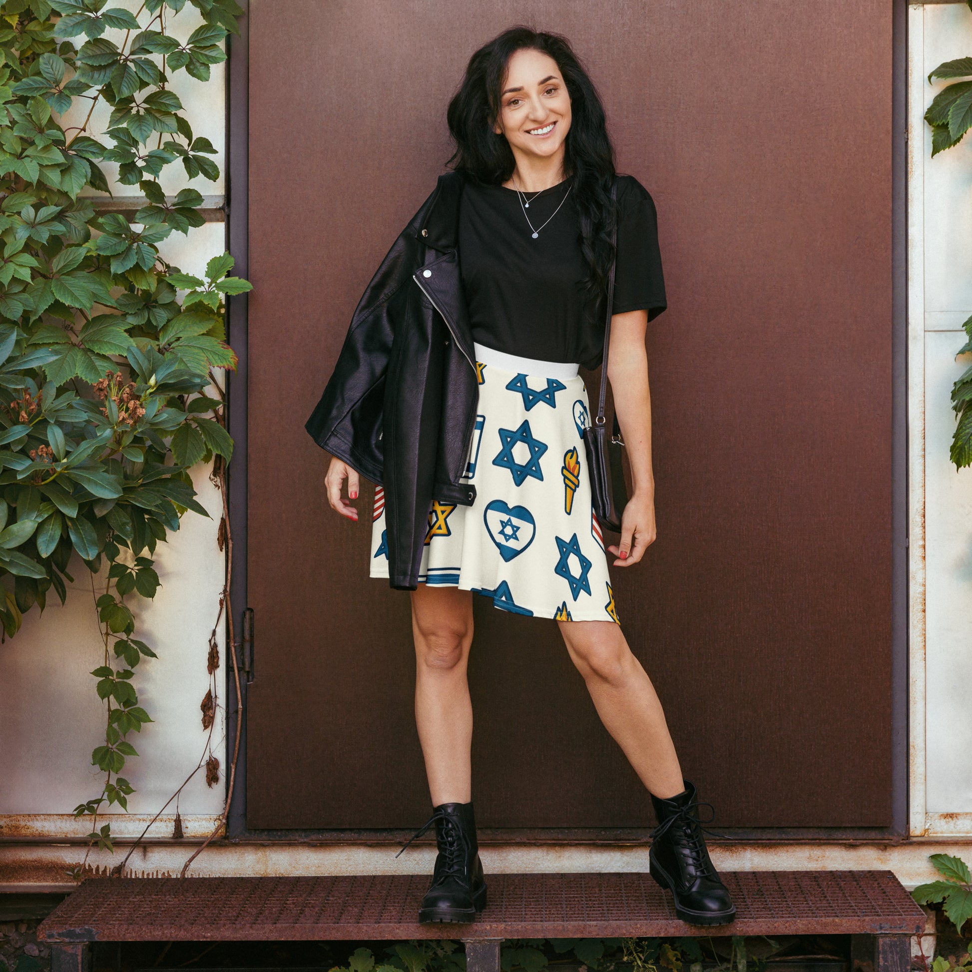 Symbol of Shared Freedom All - Over Print Skater Skirt - American Zionist
