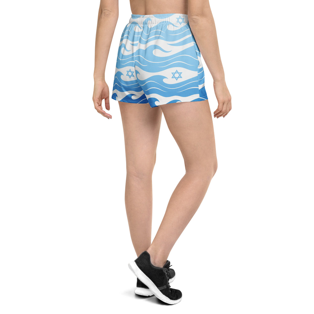 Waves of the Land All - Over Print Unisex Athletic Shorts - American Zionist