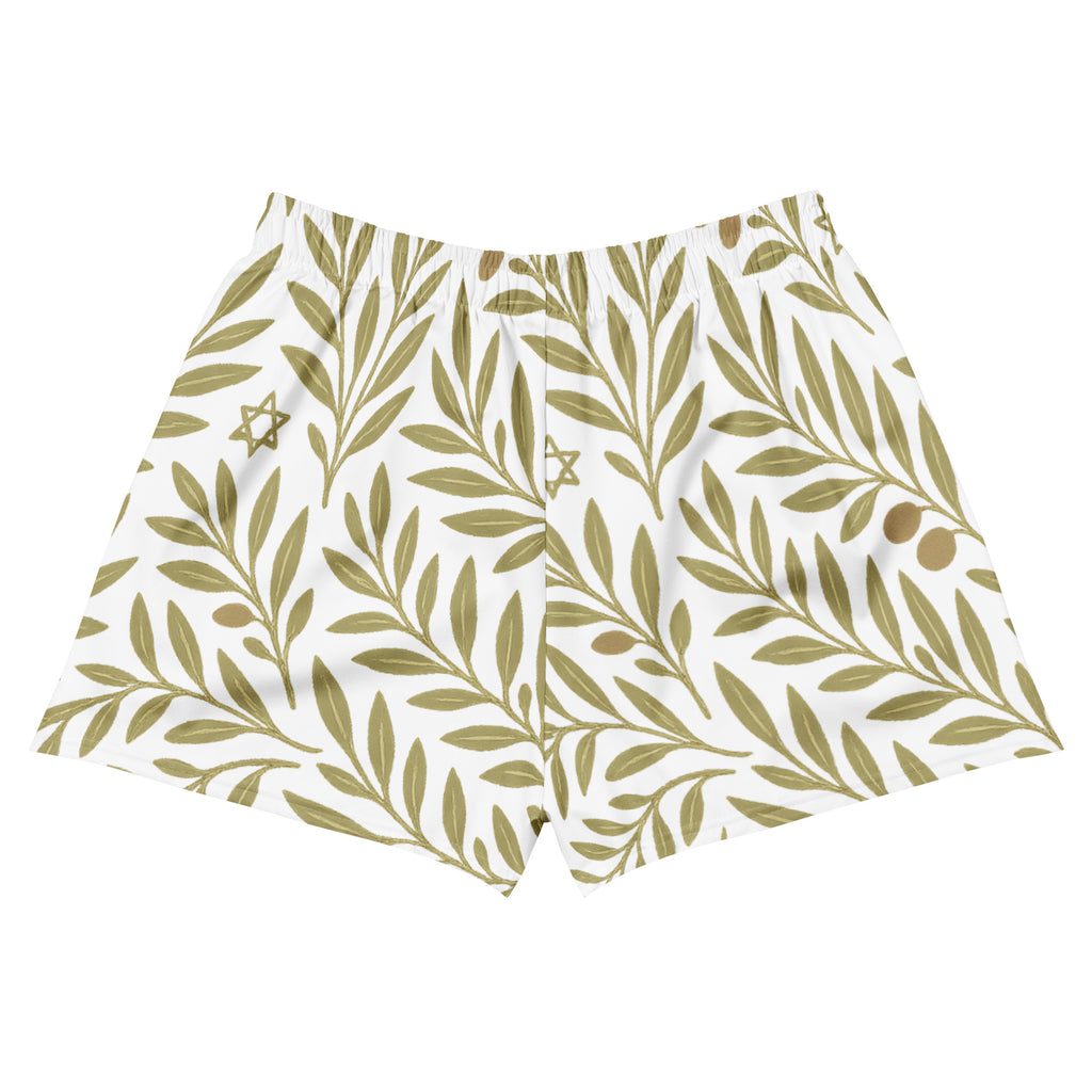 Olive Bloom All - Over Print Unisex Athletic Shorts - American Zionist