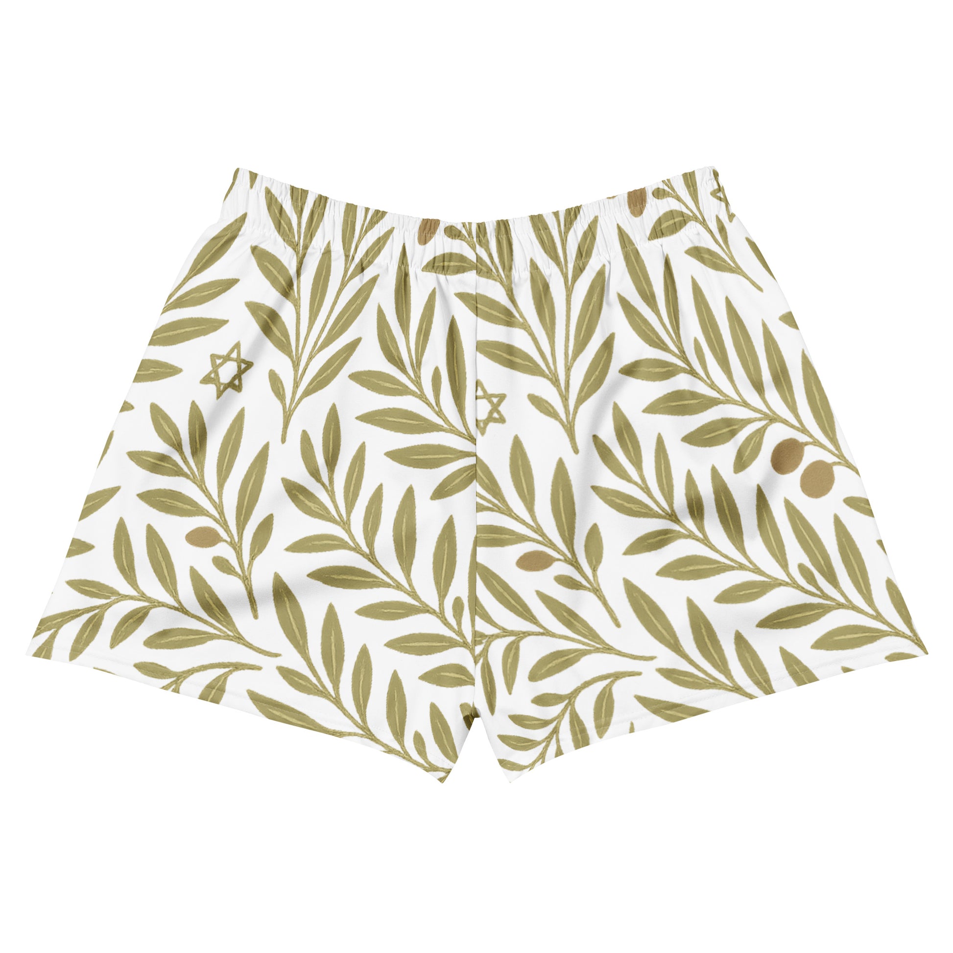 Olive Bloom All - Over Print Unisex Athletic Shorts - American Zionist