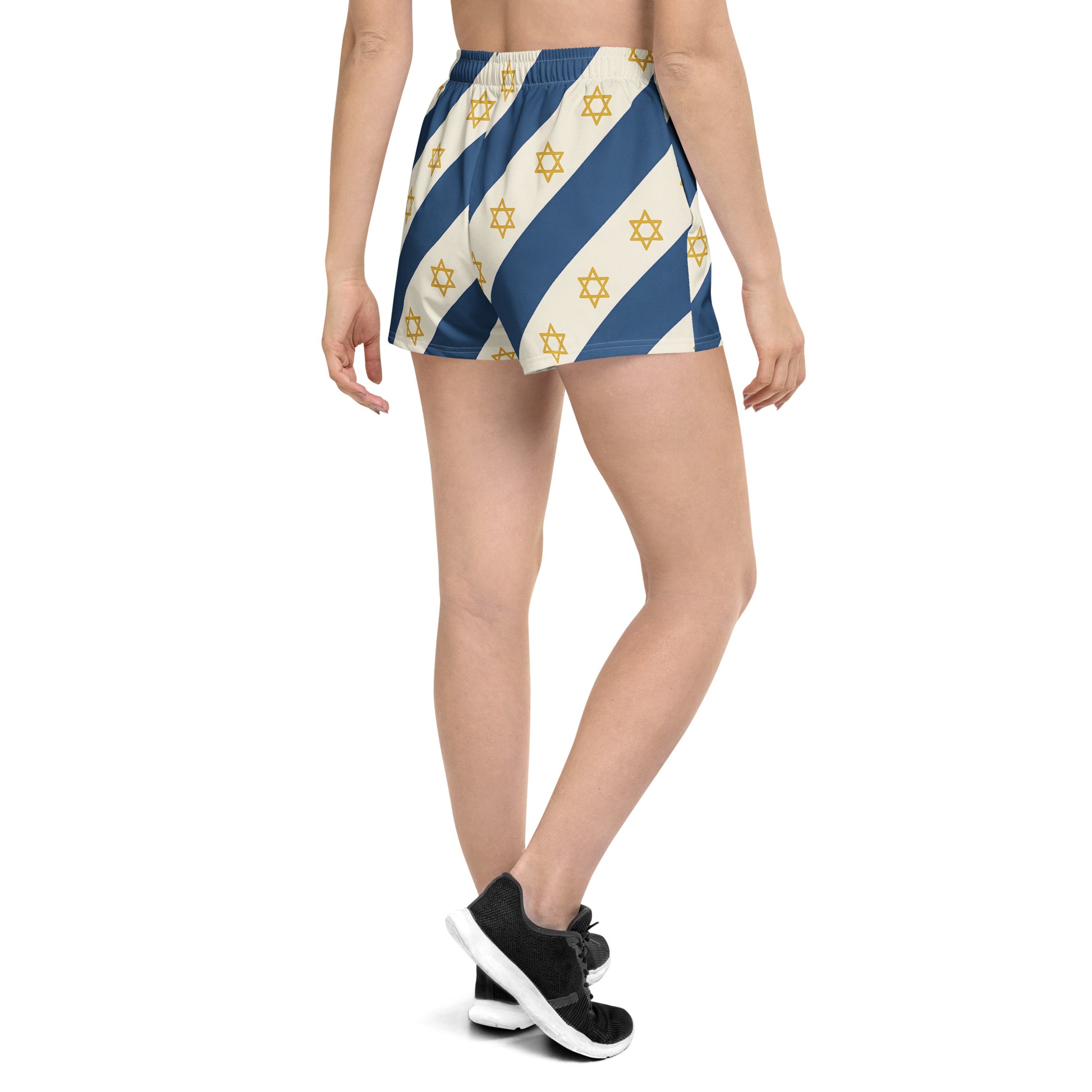 Israel Regalia Stripe All - Over Print Unisex Athletic Shorts - American Zionist