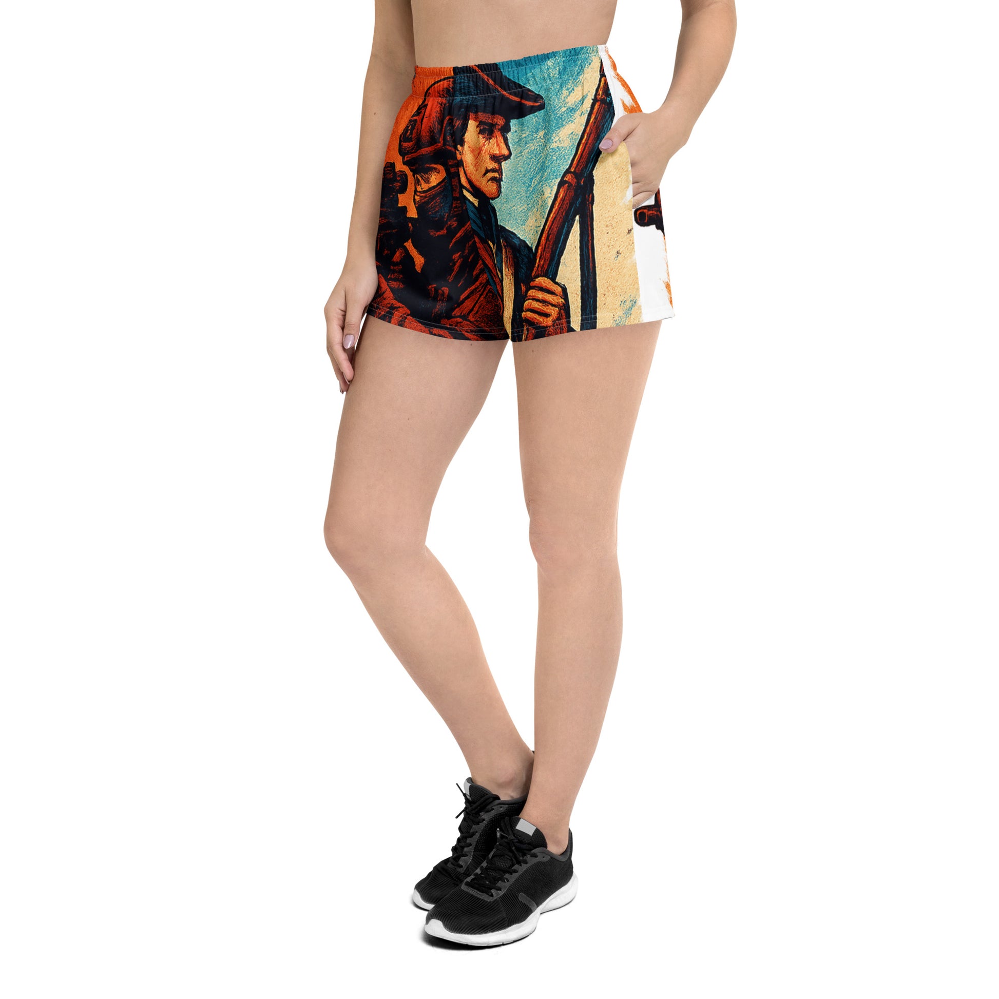 Defenders Across Generations All - Over Print Unisex Athletic Shorts - American Zionist