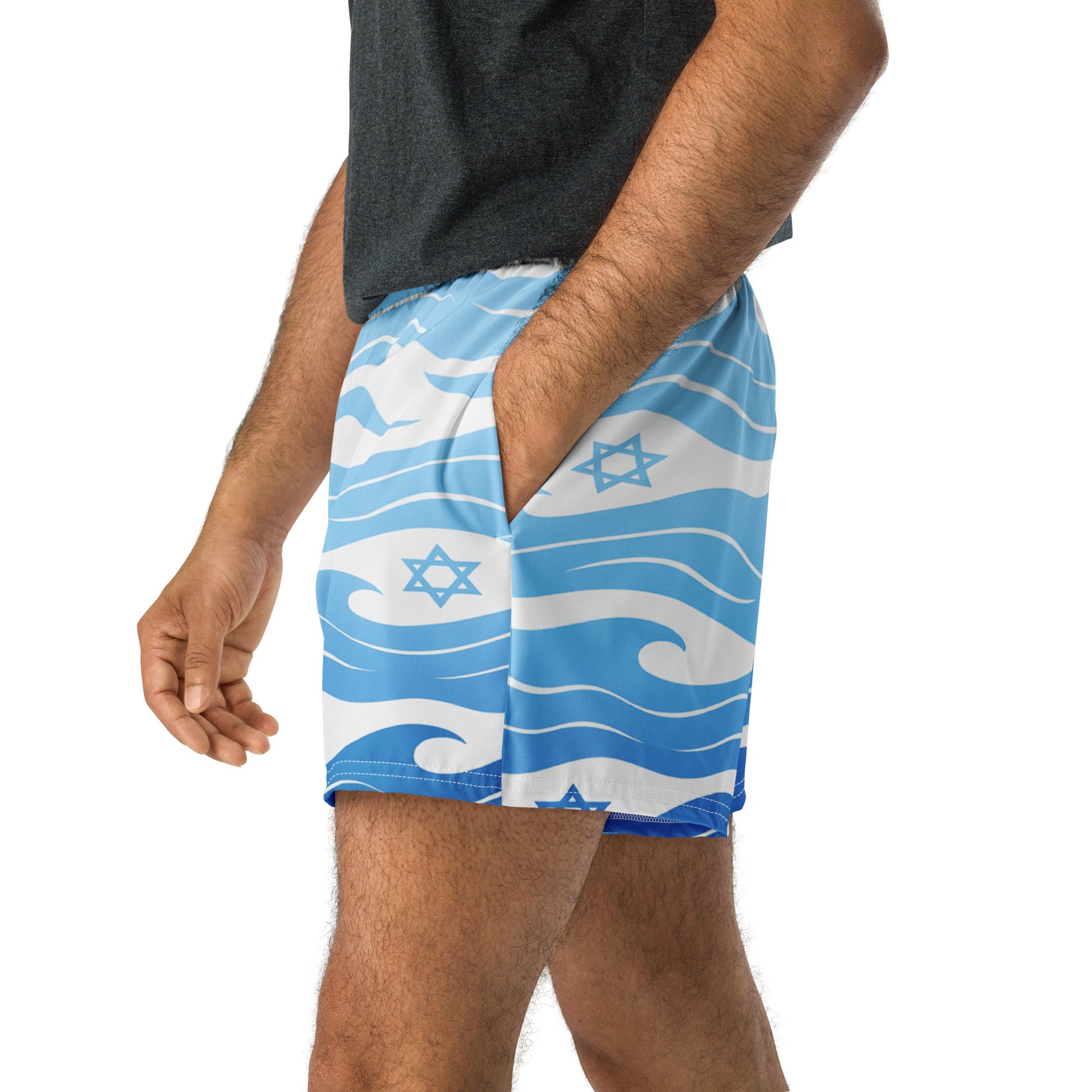 Waves of the Land All - Over Print Unisex Athletic Shorts - American Zionist