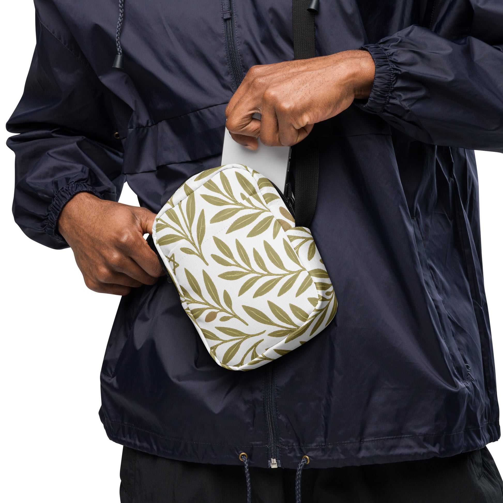 Olive Bloom All - Over Print Utility Crossbody Bag - American Zionist