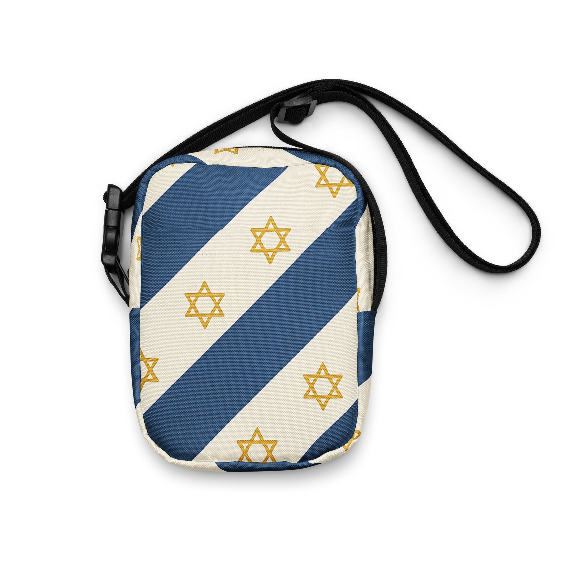 Israel Regalia Stripe All - Over Print Utility Crossbody Bag - American Zionist