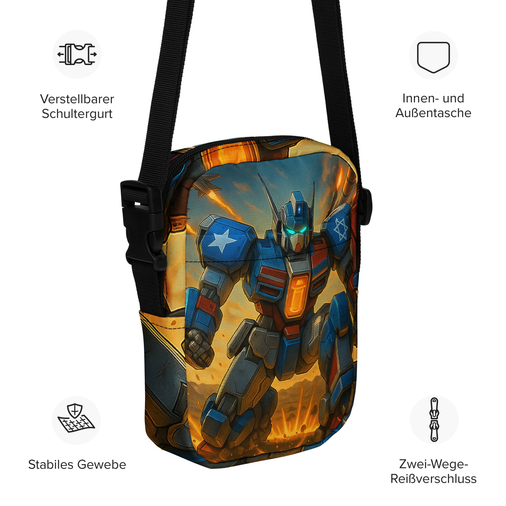 Zion Prime All - Over Print Utility Crossbody Bag - American Zionist